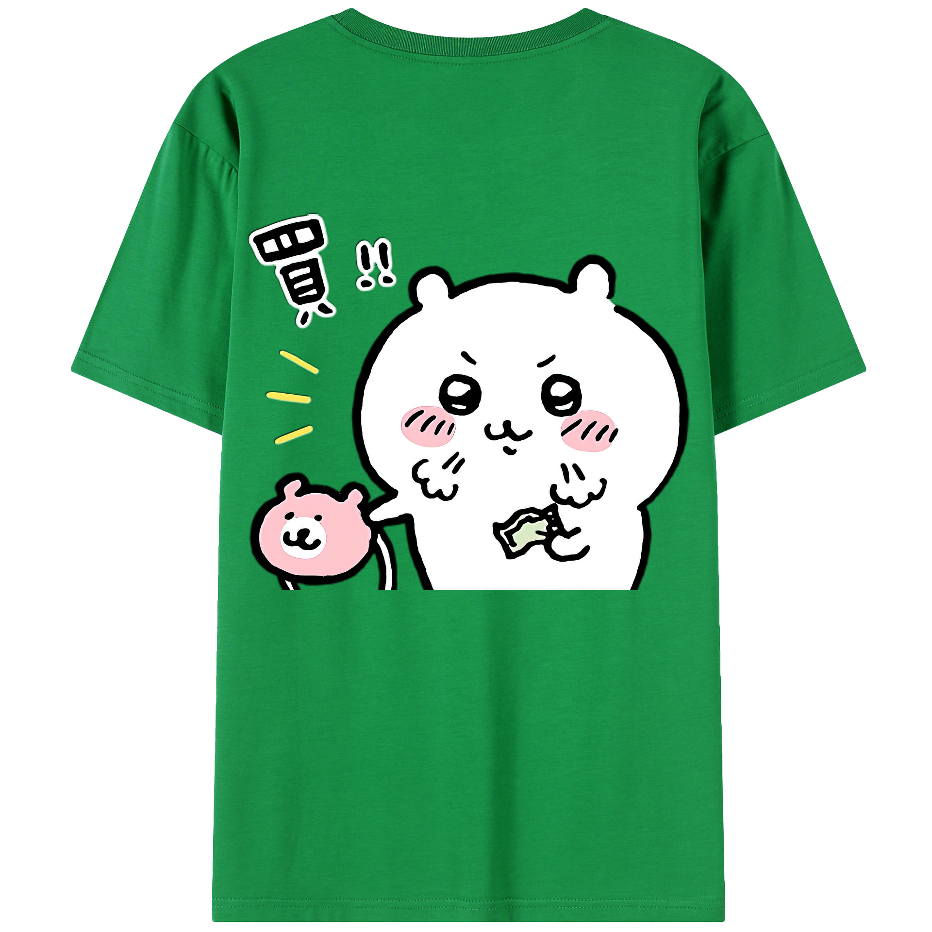 （画像用） ちいかわ ちいかわ Chii-kawa chiikawa 綿100％ メンズ半袖Tシャツ（バックプリント） 通気性