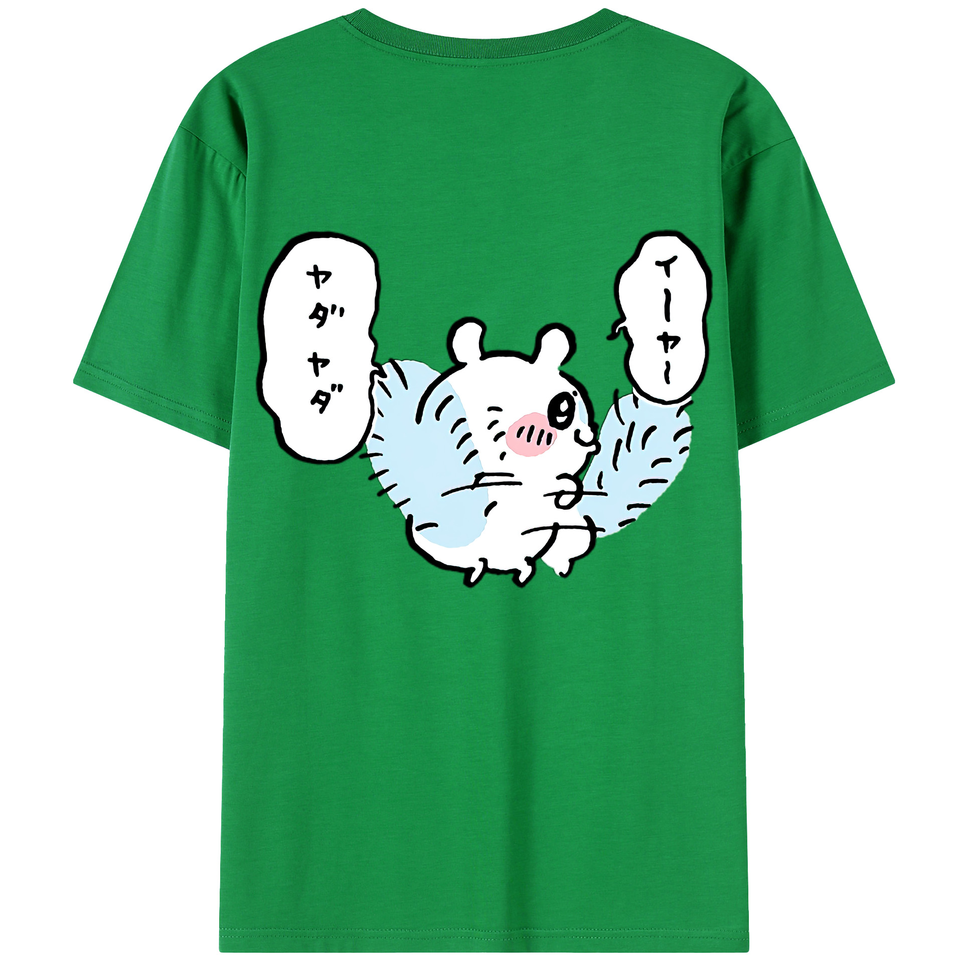 （画像用） ちいかわ モモンガ Chii-kawa Momonga 綿100％ メンズ半袖Tシャツ（バックプリント） 通気性