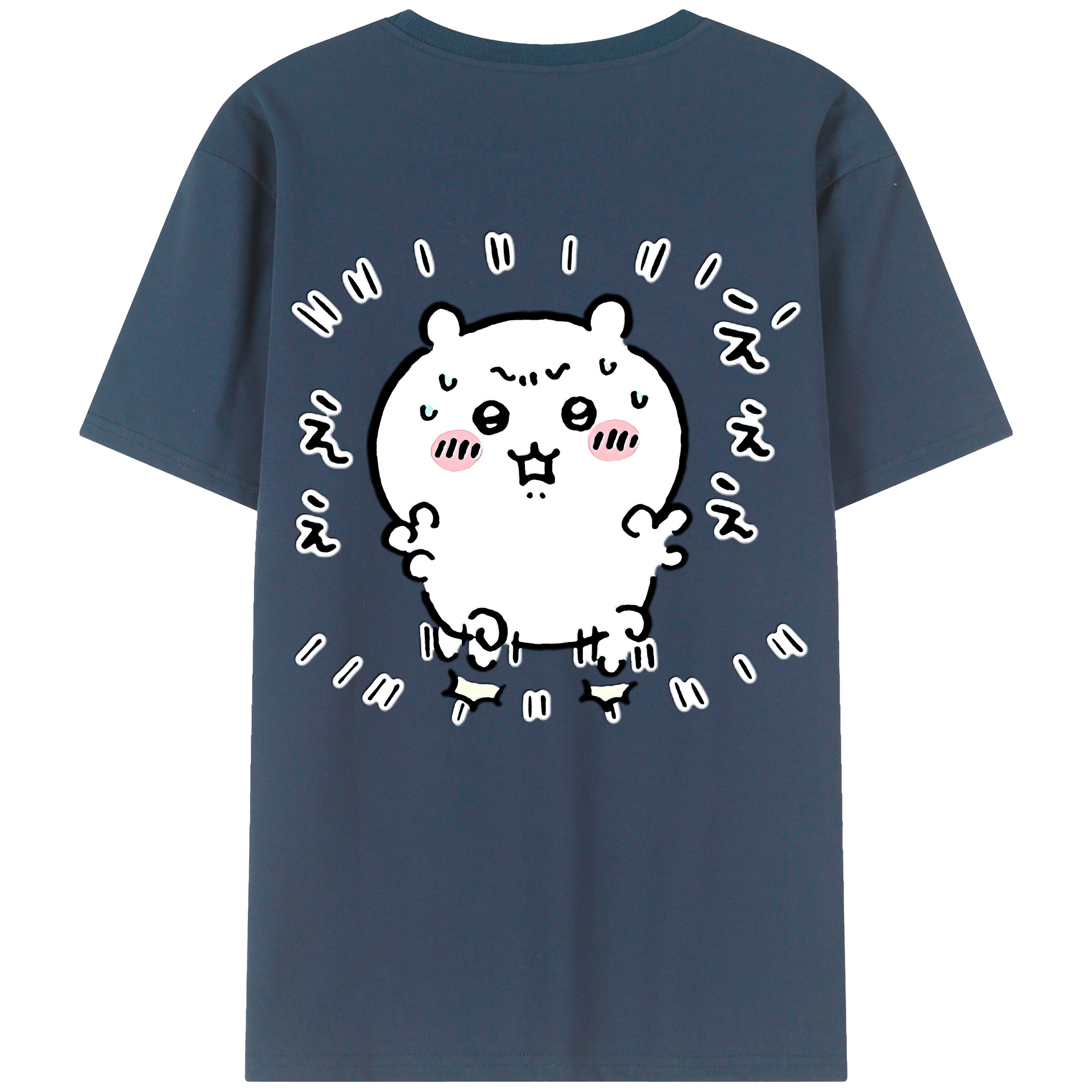 （画像用） ちいかわ ちいかわ Chii-kawa chiikawa 綿100％ メンズ半袖Tシャツ（バックプリント） 通気性