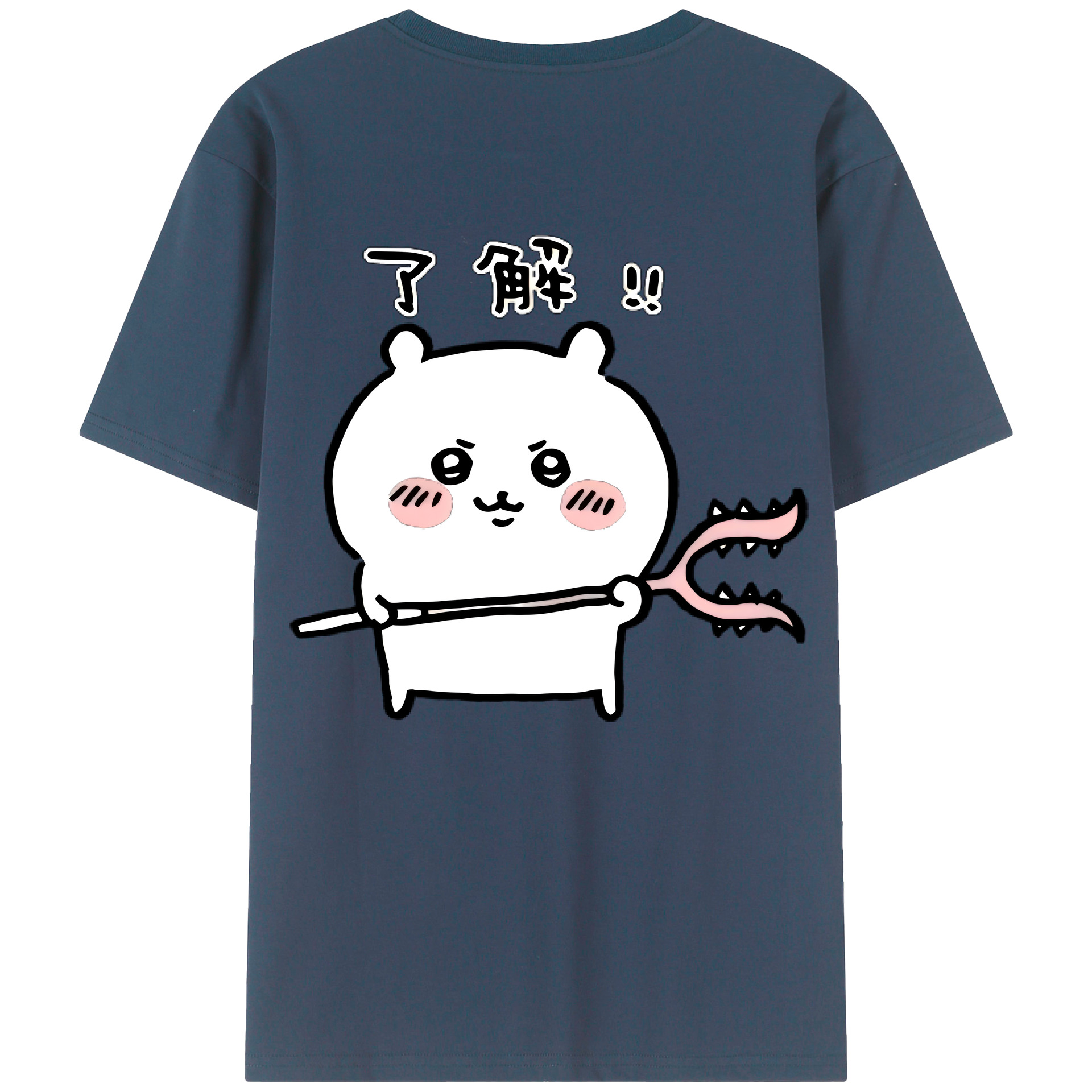 （画像用） ちいかわ ちいかわ Chii-kawa chiikawa 綿100％ メンズ半袖Tシャツ（バックプリント） 通気性