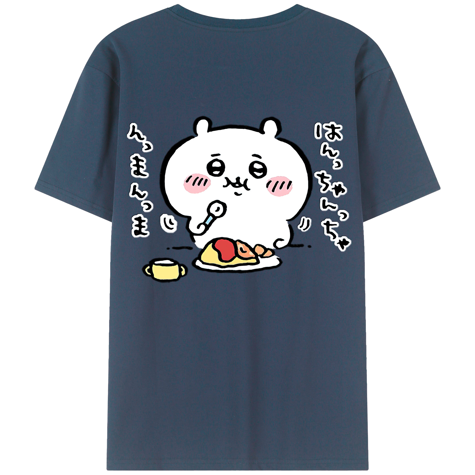 （画像用） ちいかわ ちいかわ Chii-kawa chiikawa 綿100％ メンズ半袖Tシャツ（バックプリント） 通気性