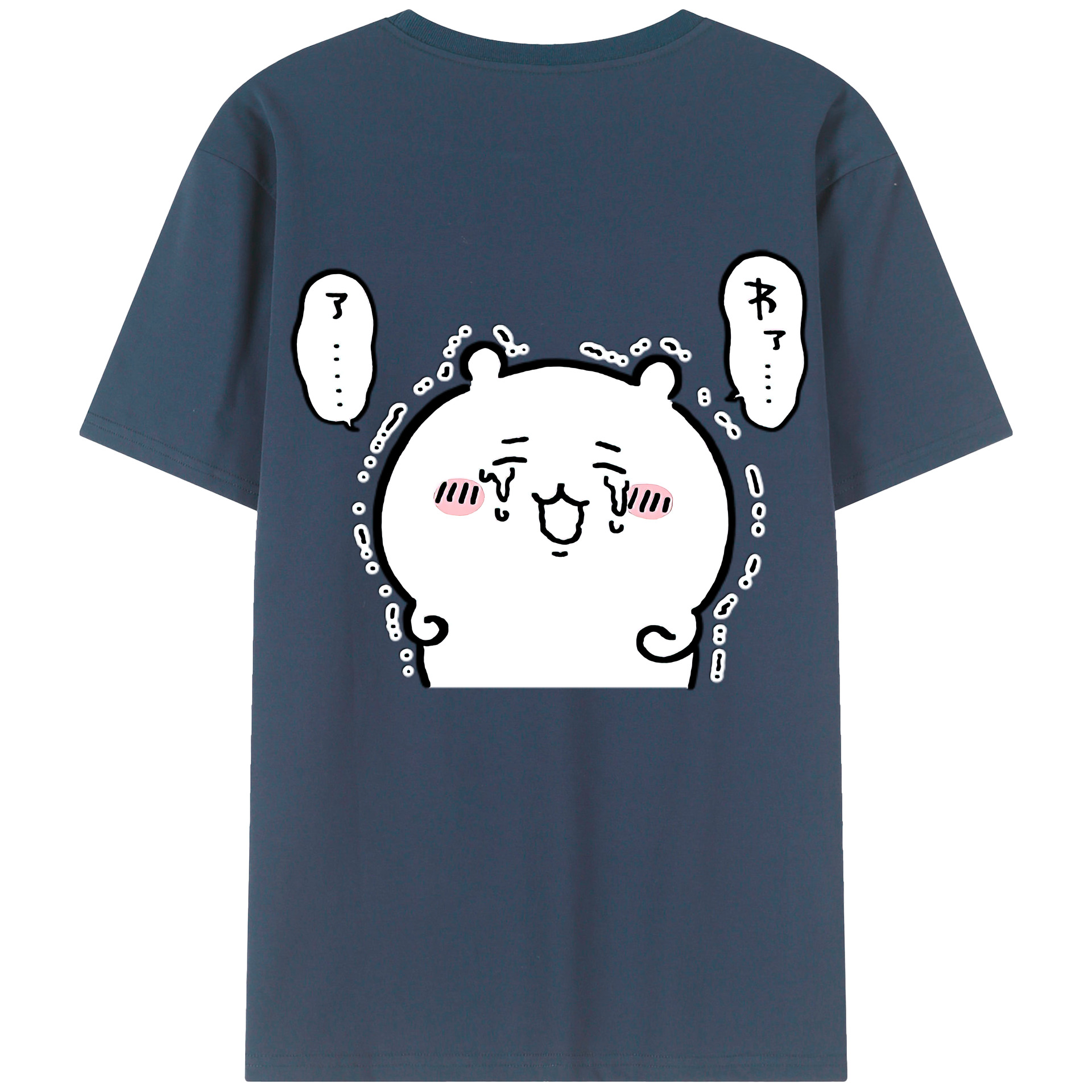 （画像用） ちいかわ ちいかわ Chii-kawa chiikawa 綿100％ メンズ半袖Tシャツ（バックプリント） 通気性