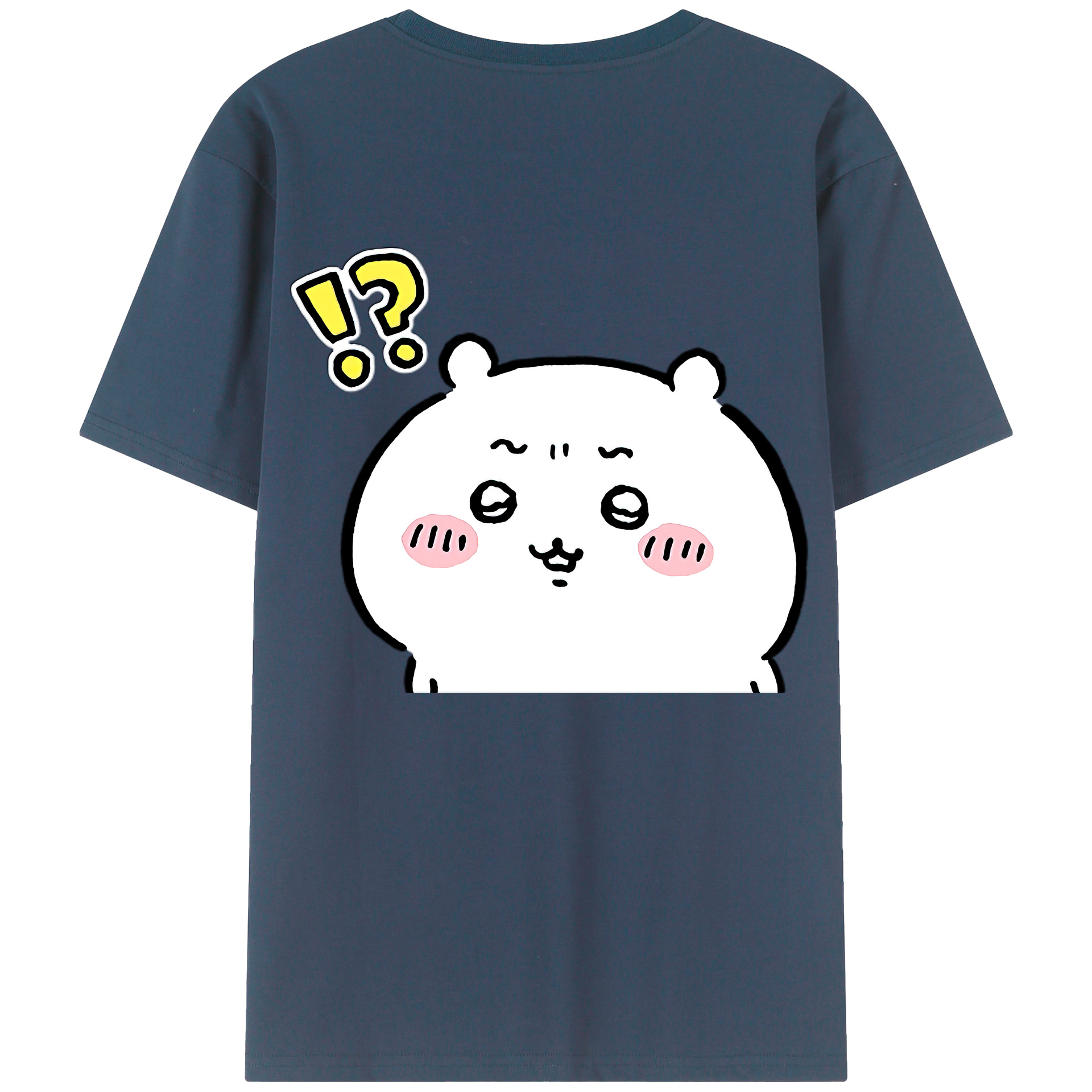 （画像用） ちいかわ ちいかわ Chii-kawa chiikawa 綿100％ メンズ半袖Tシャツ（バックプリント） 通気性
