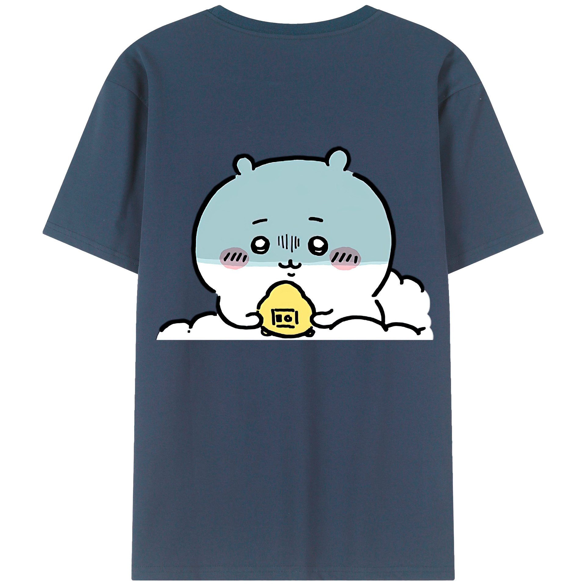 （画像用） ちいかわ ちいかわ Chii-kawa chiikawa 綿100％ メンズ半袖Tシャツ（バックプリント） 通気性