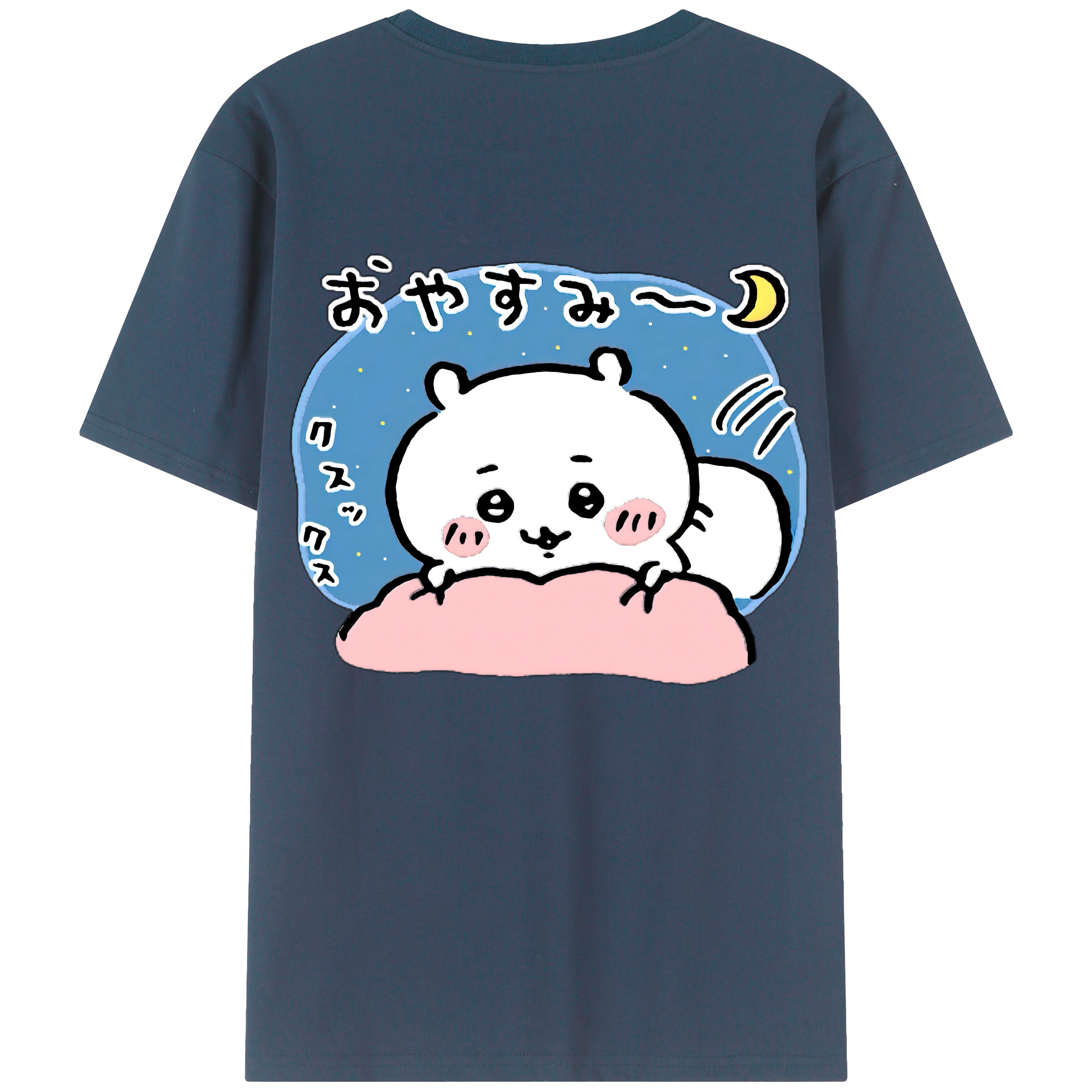 （画像用） ちいかわ ちいかわ Chii-kawa chiikawa 綿100％ メンズ半袖Tシャツ（バックプリント） 通気性