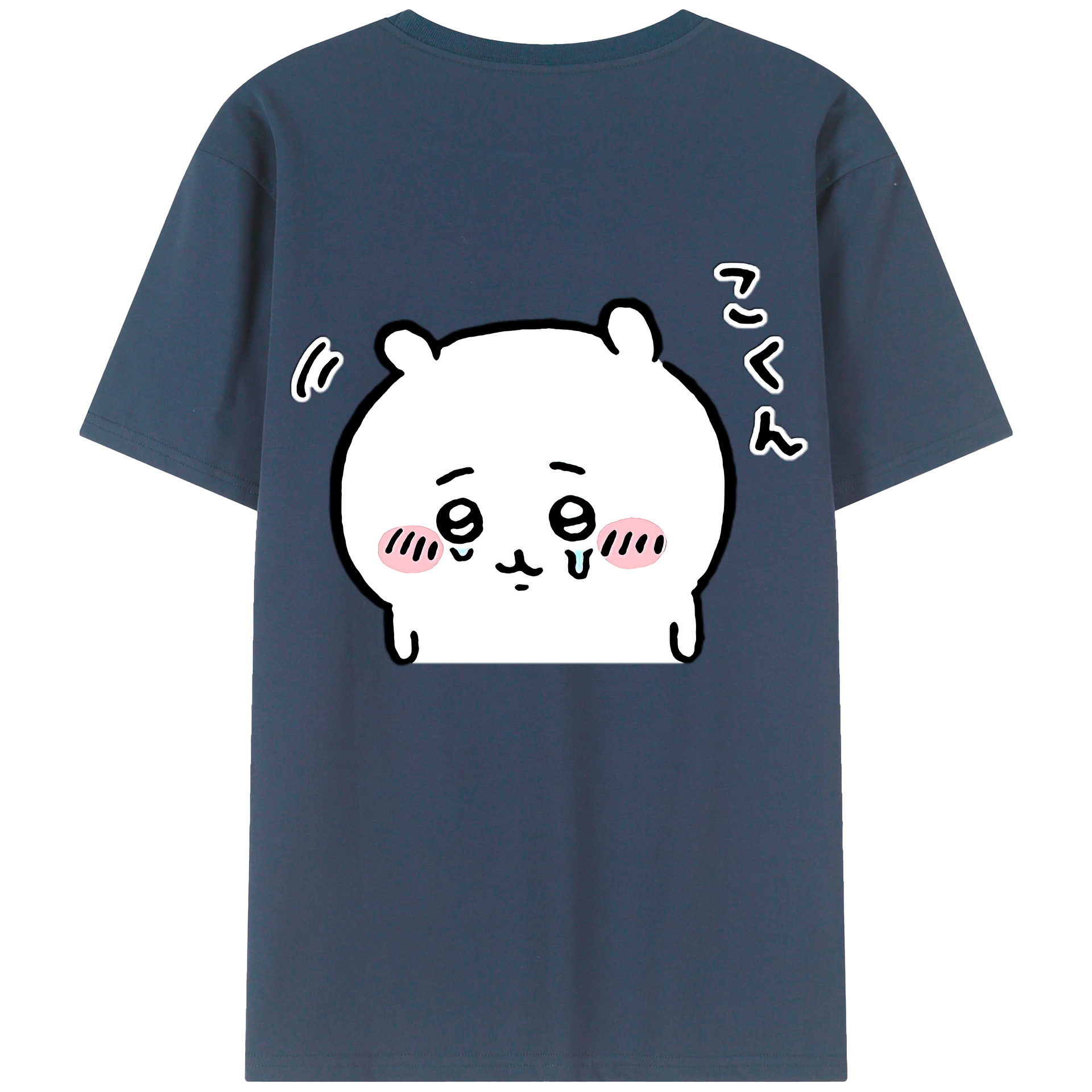 （画像用） ちいかわ ちいかわ Chii-kawa chiikawa 綿100％ メンズ半袖Tシャツ（バックプリント） 通気性