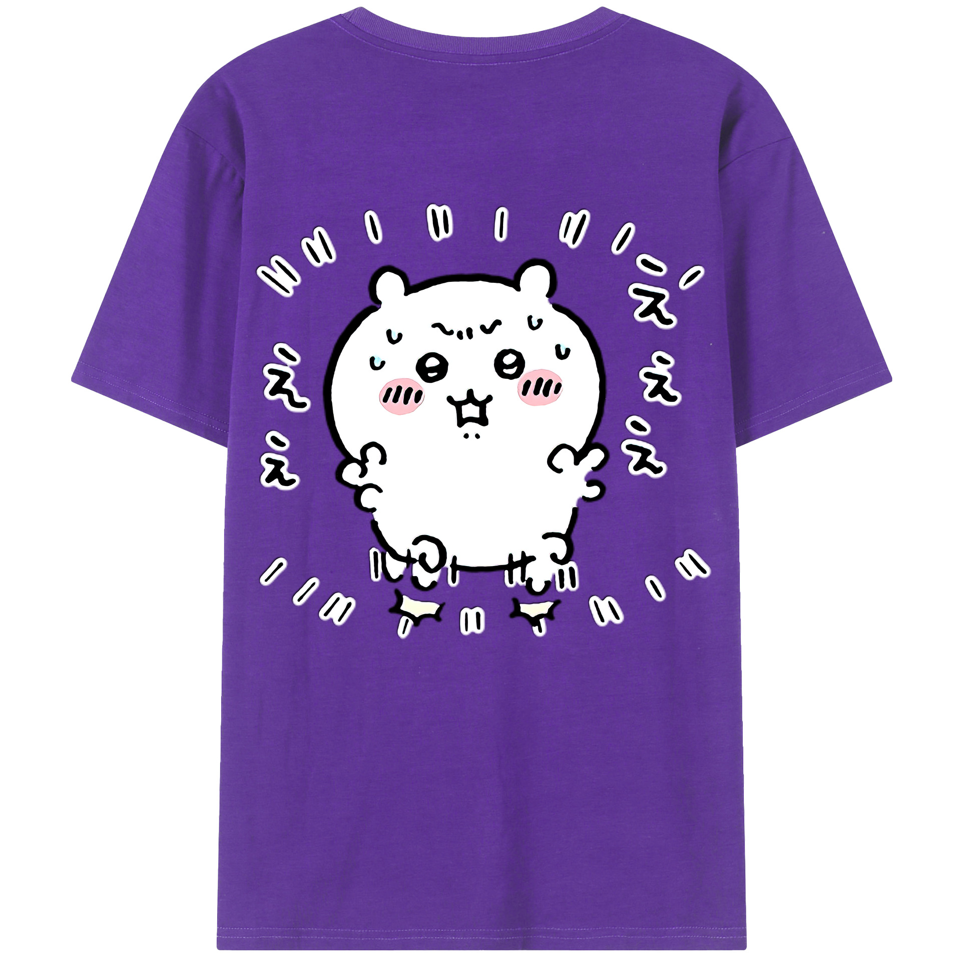（画像用） ちいかわ ちいかわ Chii-kawa chiikawa 綿100％ メンズ半袖Tシャツ（バックプリント） 通気性