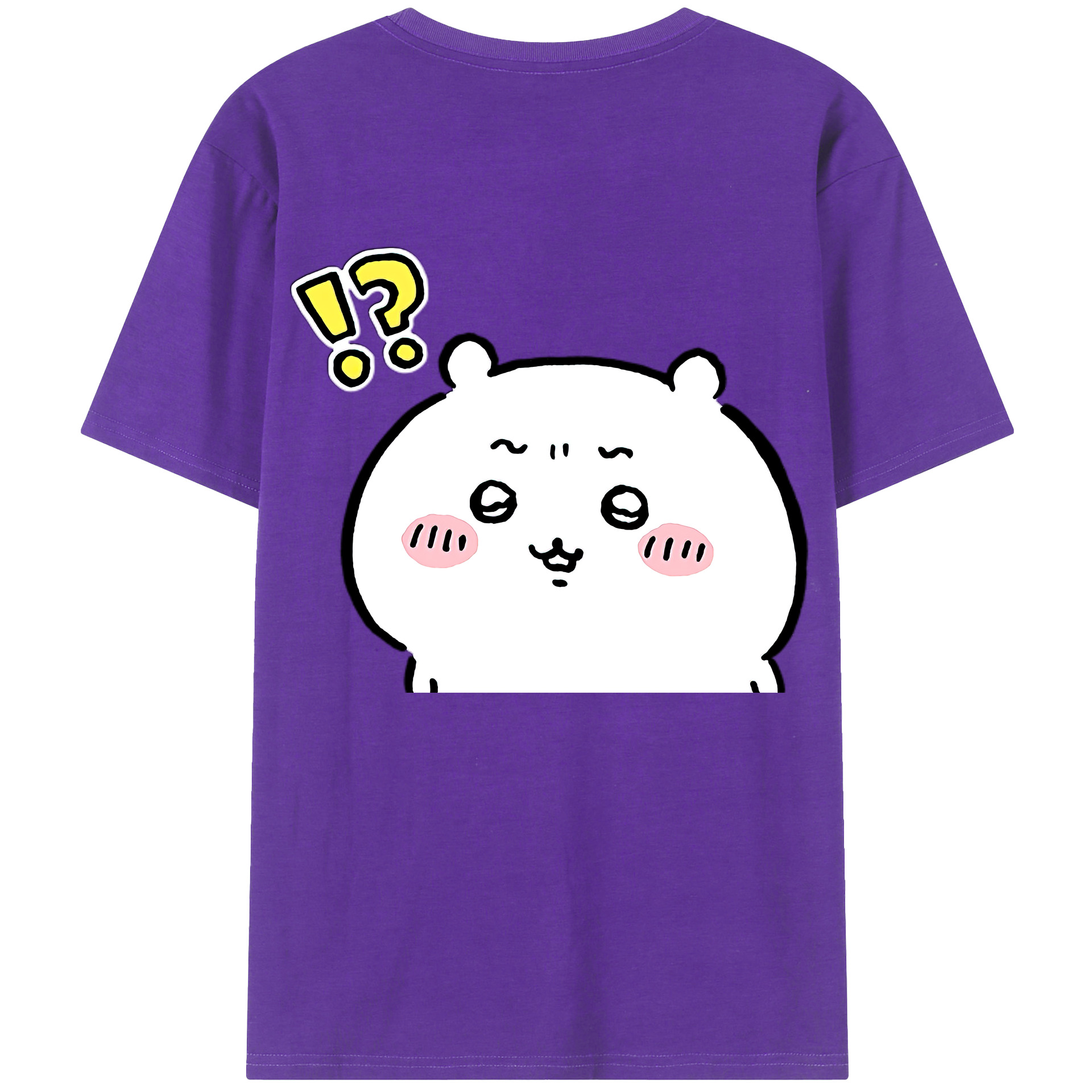 （画像用） ちいかわ ちいかわ Chii-kawa chiikawa 綿100％ メンズ半袖Tシャツ（バックプリント） 通気性