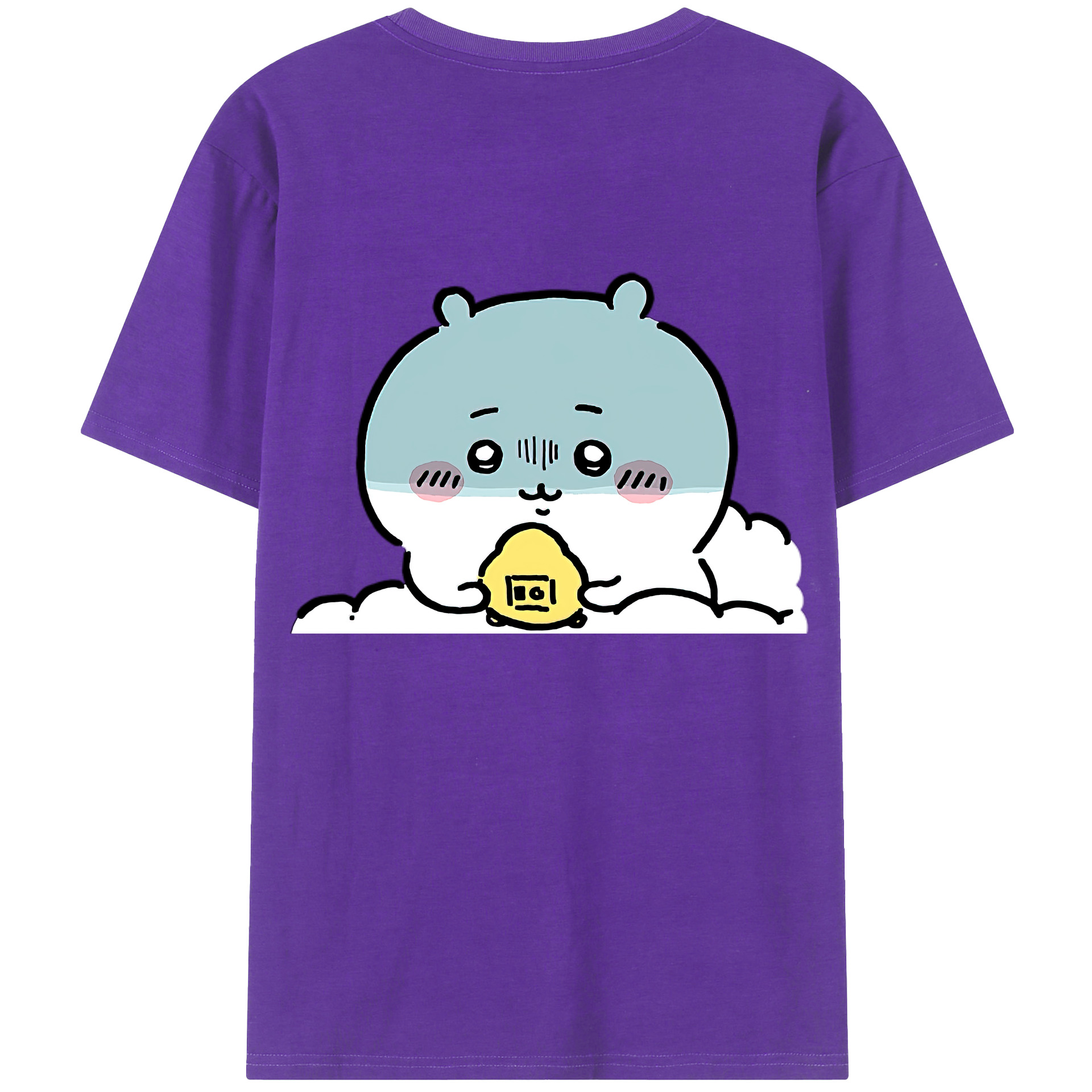 （画像用） ちいかわ ちいかわ Chii-kawa chiikawa 綿100％ メンズ半袖Tシャツ（バックプリント） 通気性