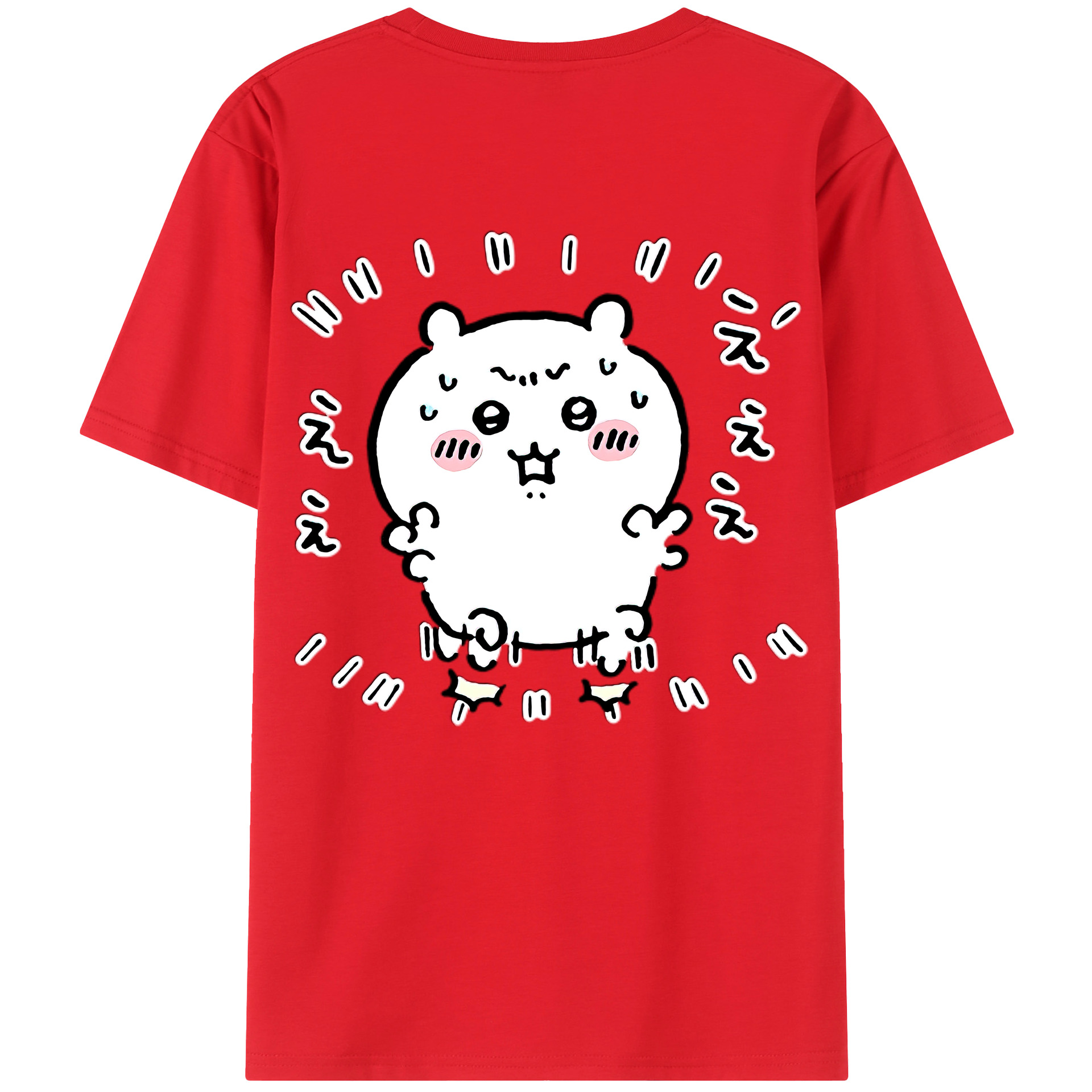 （画像用） ちいかわ ちいかわ Chii-kawa chiikawa 綿100％ メンズ半袖Tシャツ（バックプリント） 通気性