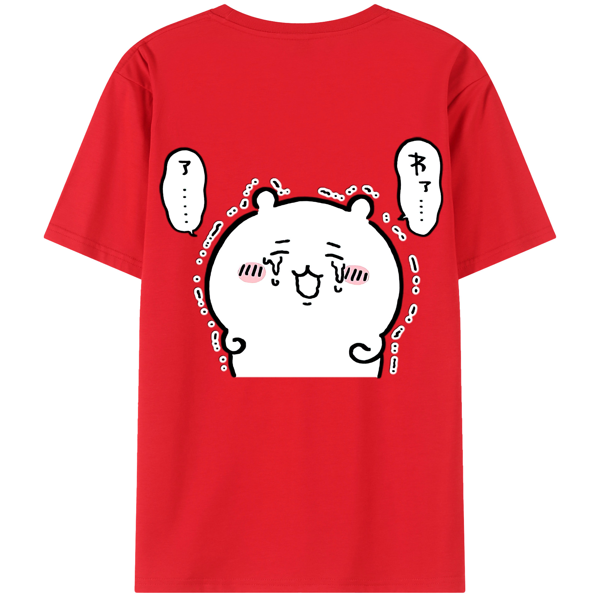 （画像用） ちいかわ ちいかわ Chii-kawa chiikawa 綿100％ メンズ半袖Tシャツ（バックプリント） 通気性