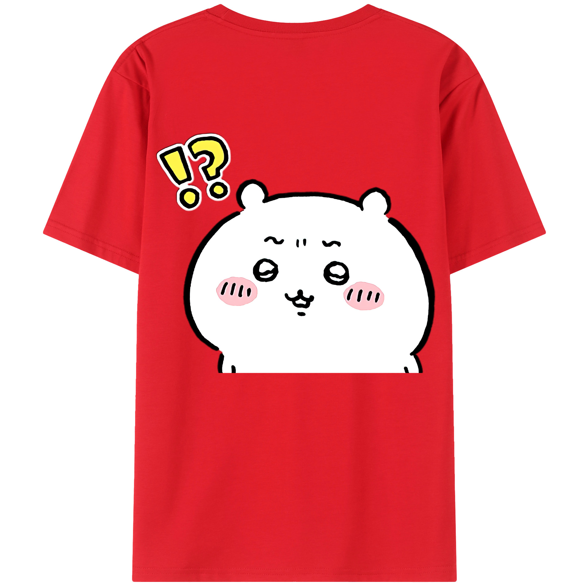 （画像用） ちいかわ ちいかわ Chii-kawa chiikawa 綿100％ メンズ半袖Tシャツ（バックプリント） 通気性