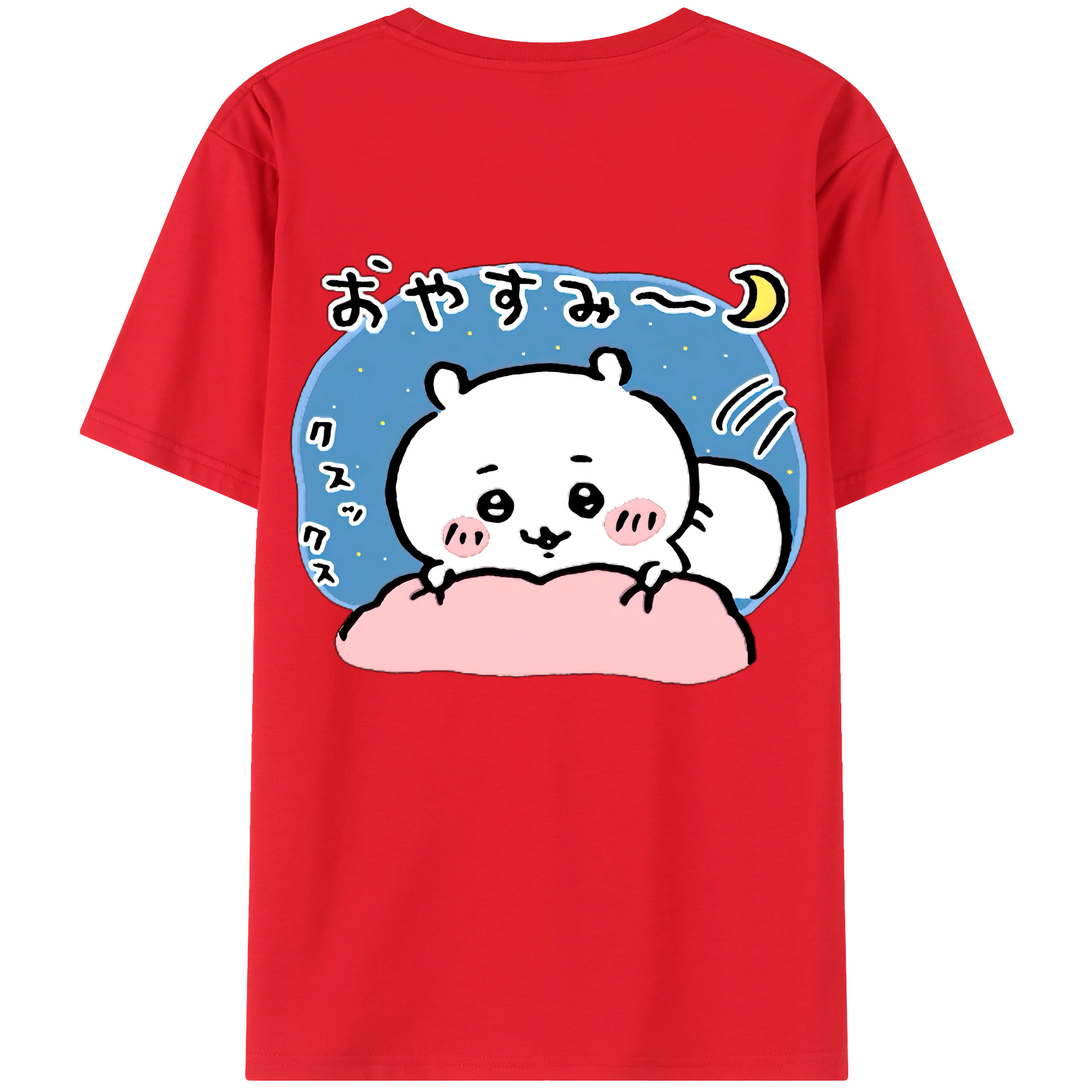 （画像用） ちいかわ ちいかわ Chii-kawa chiikawa 綿100％ メンズ半袖Tシャツ（バックプリント） 通気性