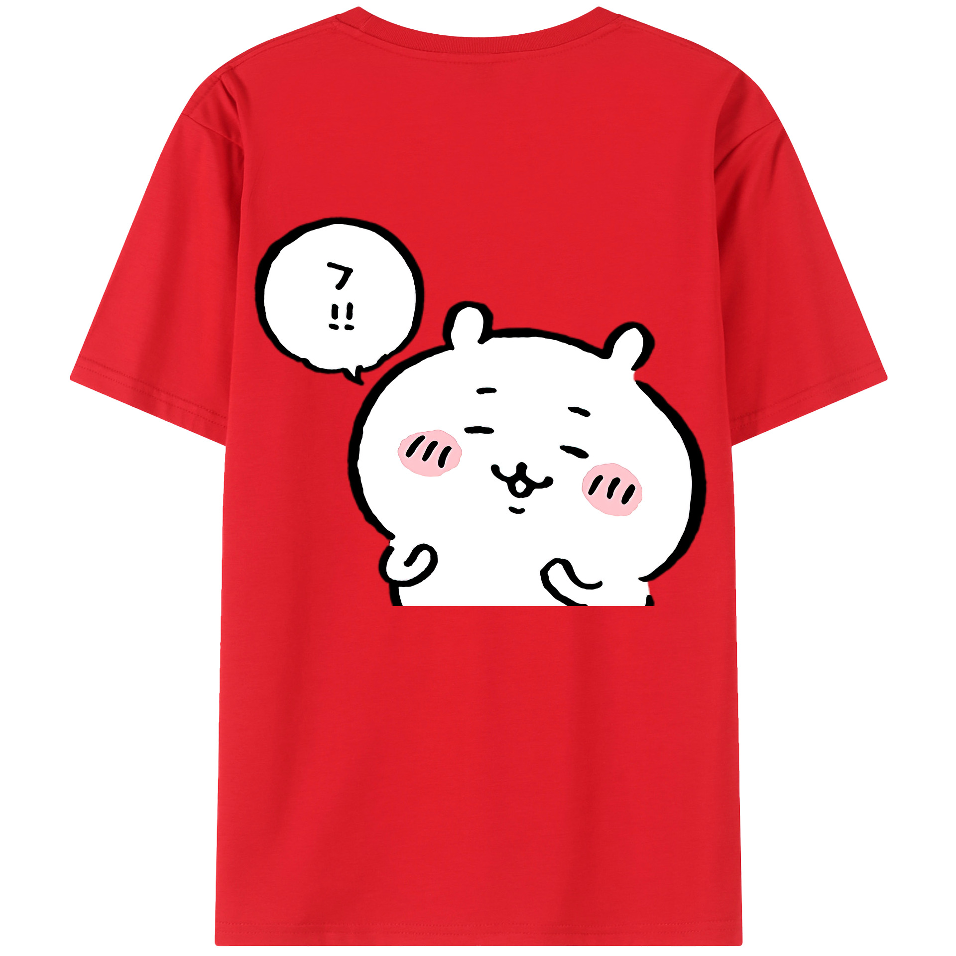 （画像用） ちいかわ ちいかわ Chii-kawa chiikawa 綿100％ メンズ半袖Tシャツ（バックプリント） 通気性