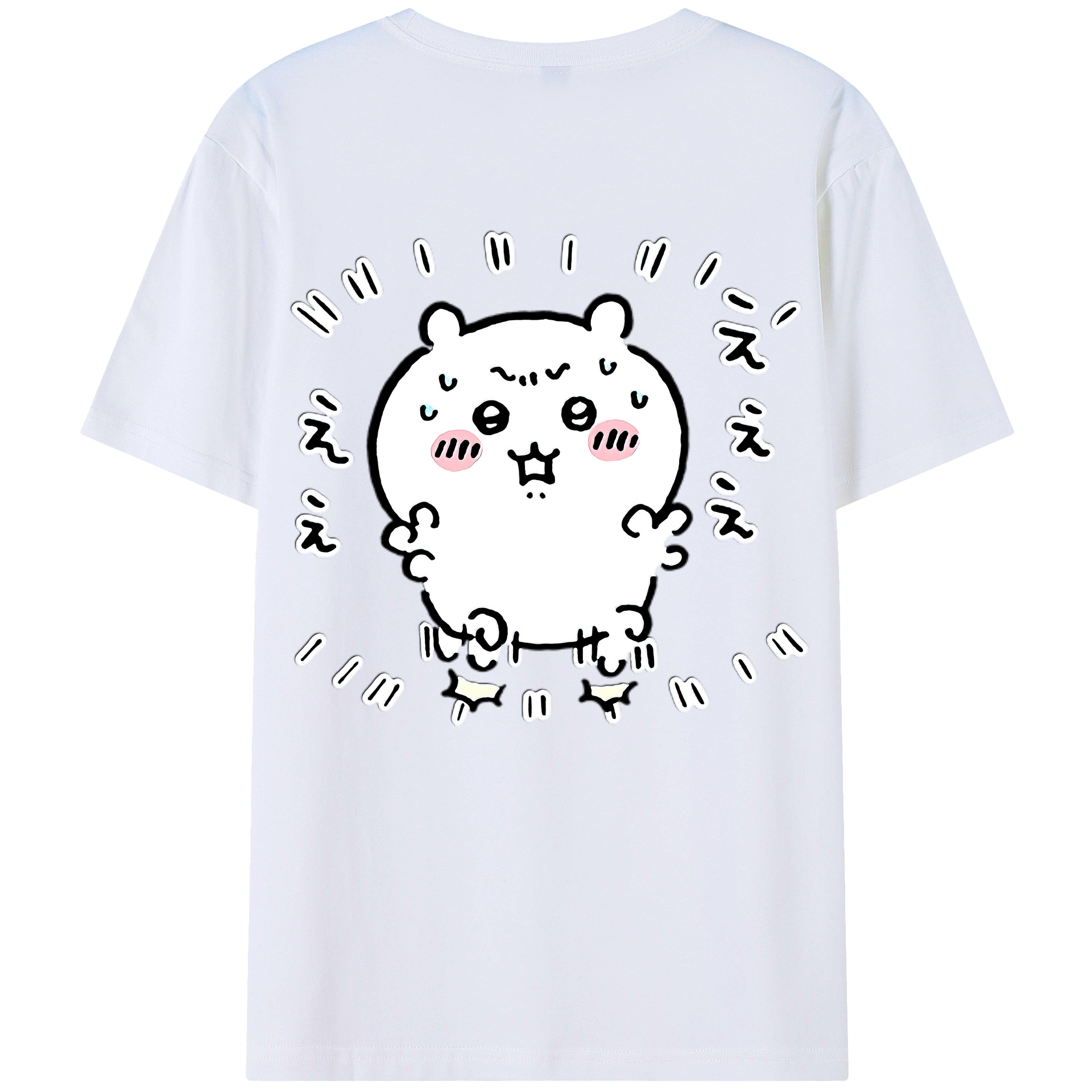 （画像用） ちいかわ ちいかわ Chii-kawa chiikawa 綿100％ メンズ半袖Tシャツ（バックプリント） 通気性