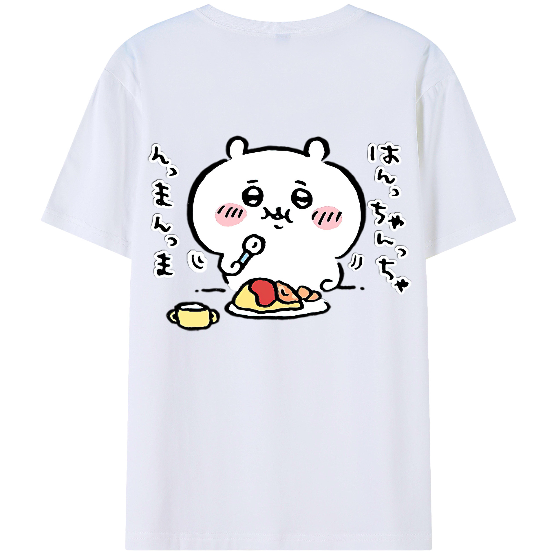 （画像用） ちいかわ ちいかわ Chii-kawa chiikawa 綿100％ メンズ半袖Tシャツ（バックプリント） 通気性