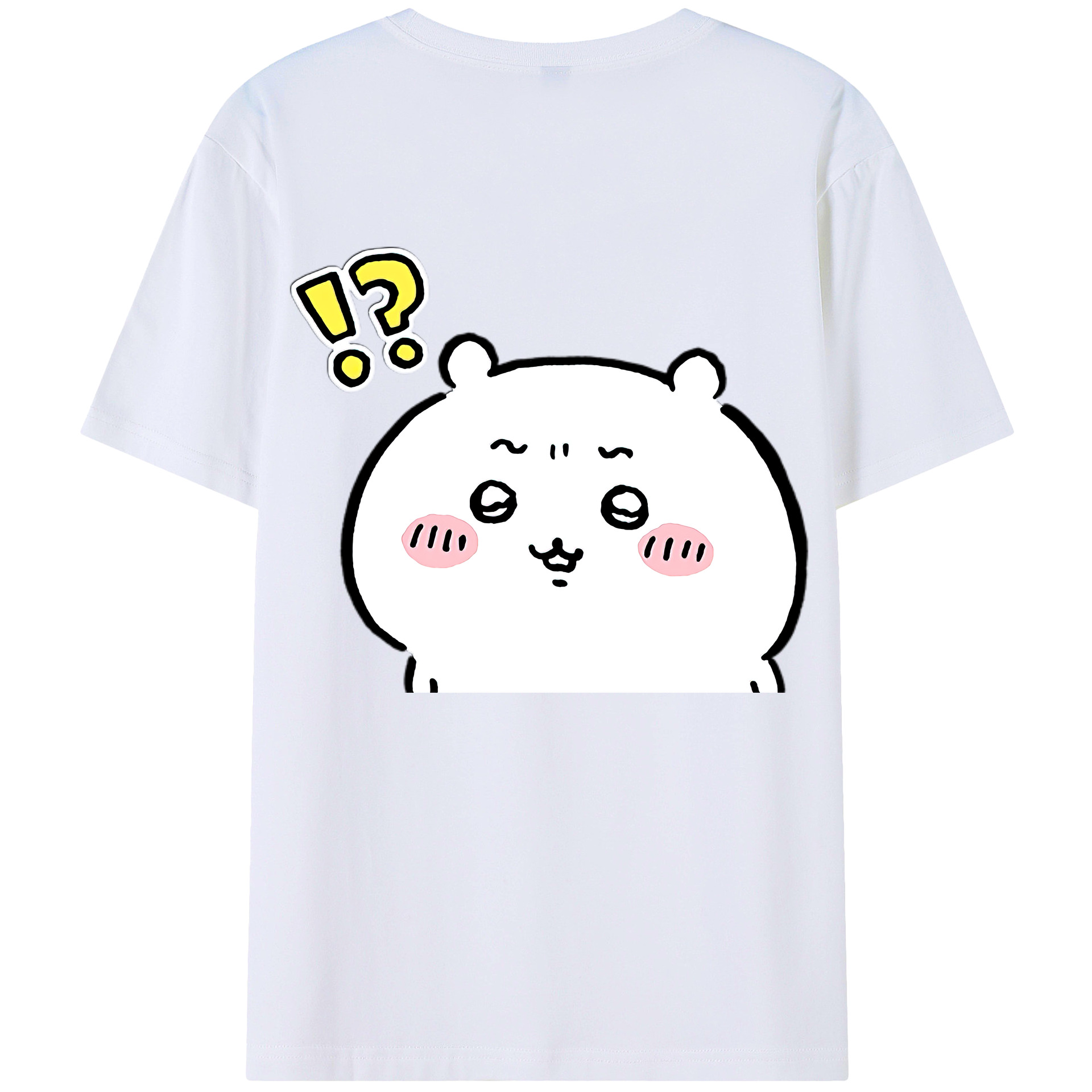 （画像用） ちいかわ ちいかわ Chii-kawa chiikawa 綿100％ メンズ半袖Tシャツ（バックプリント） 通気性