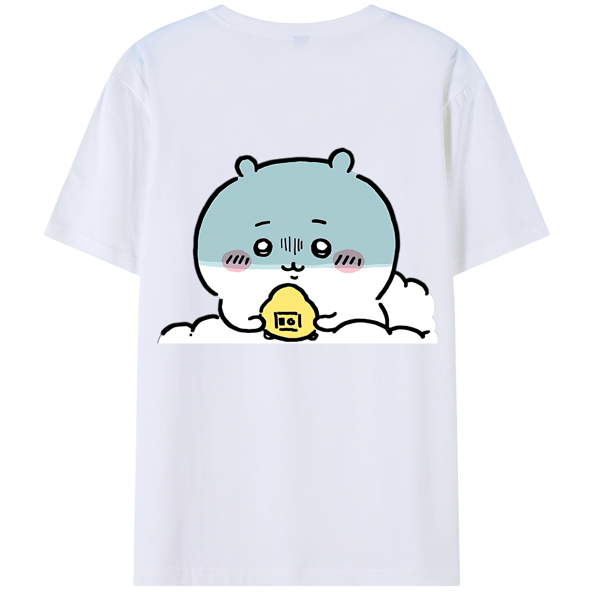 （画像用） ちいかわ ちいかわ Chii-kawa chiikawa 綿100％ メンズ半袖Tシャツ（バックプリント） 通気性