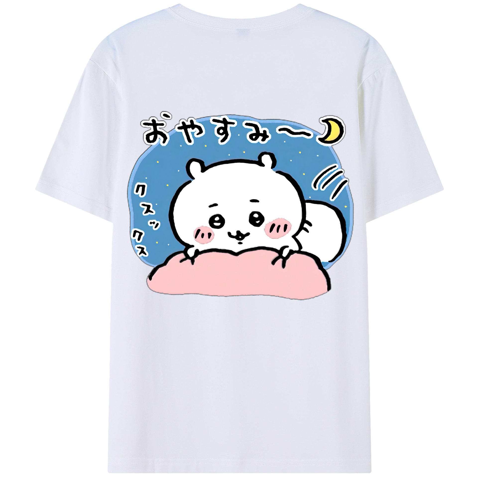 （画像用） ちいかわ ちいかわ Chii-kawa chiikawa 綿100％ メンズ半袖Tシャツ（バックプリント） 通気性
