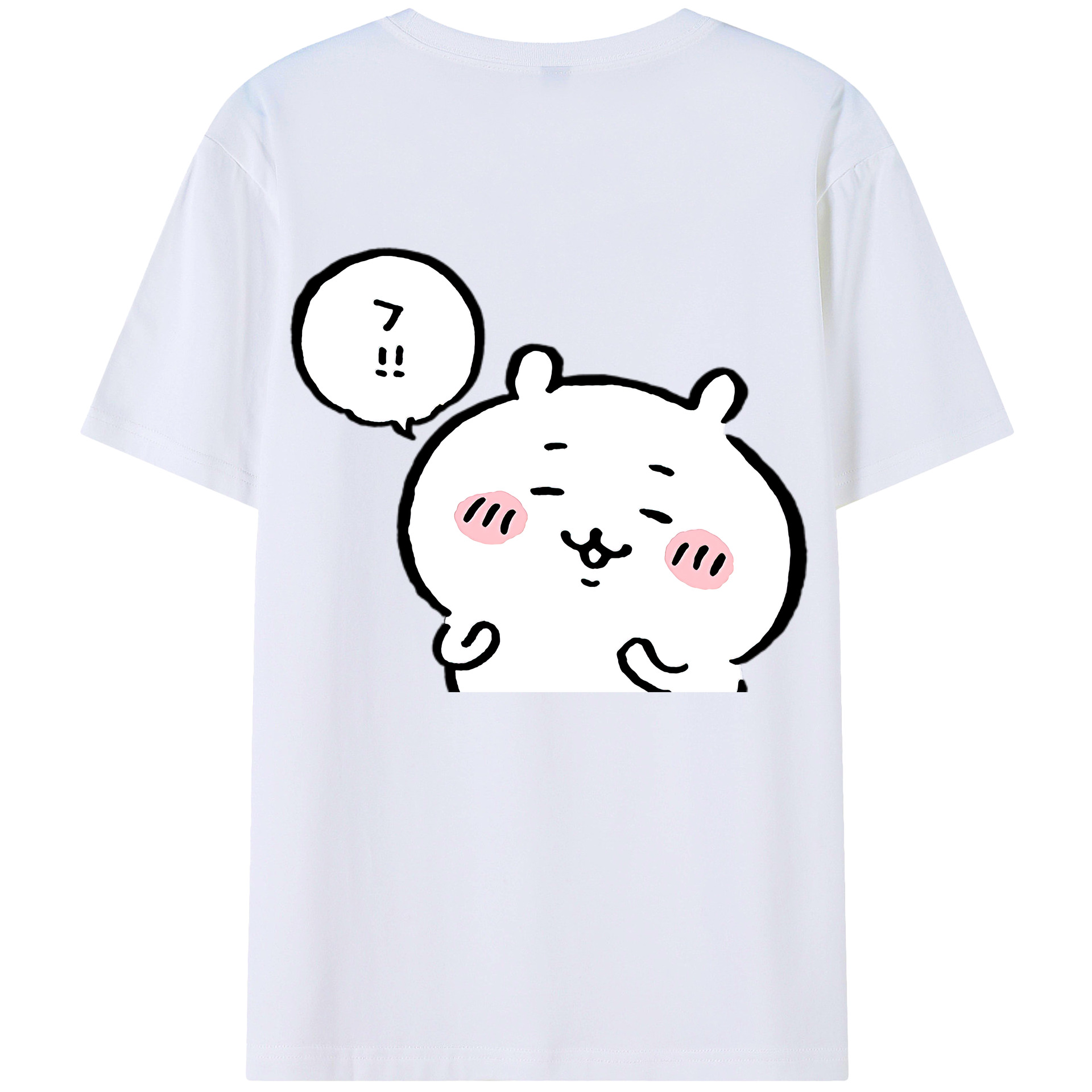 （画像用） ちいかわ ちいかわ Chii-kawa chiikawa 綿100％ メンズ半袖Tシャツ（バックプリント） 通気性