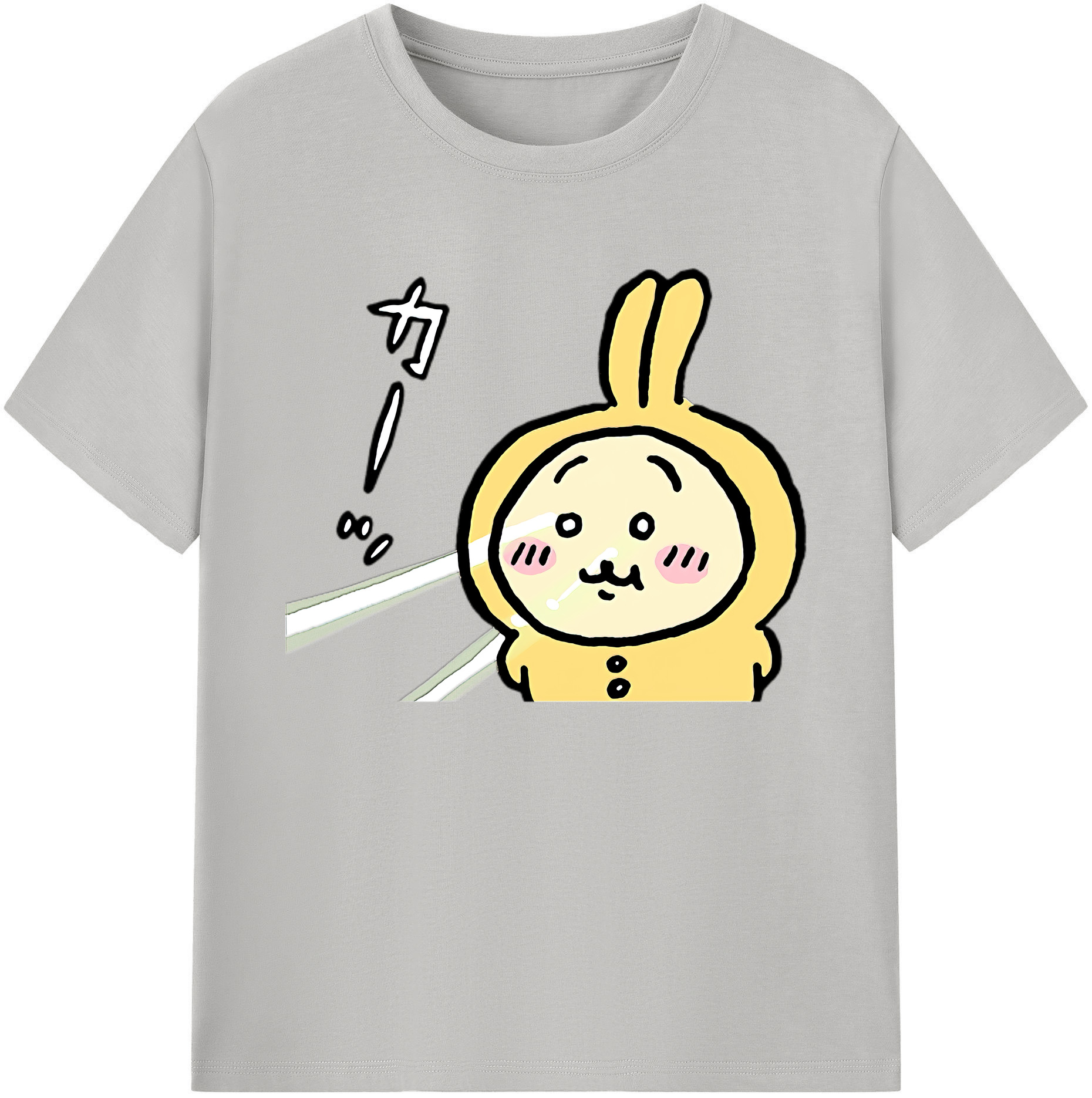 （画像用） ちいかわ うさぎ Chii-kawa usagi 綿100％ メンズ半袖Tシャツ｜肌触りやわらか＆通気性
