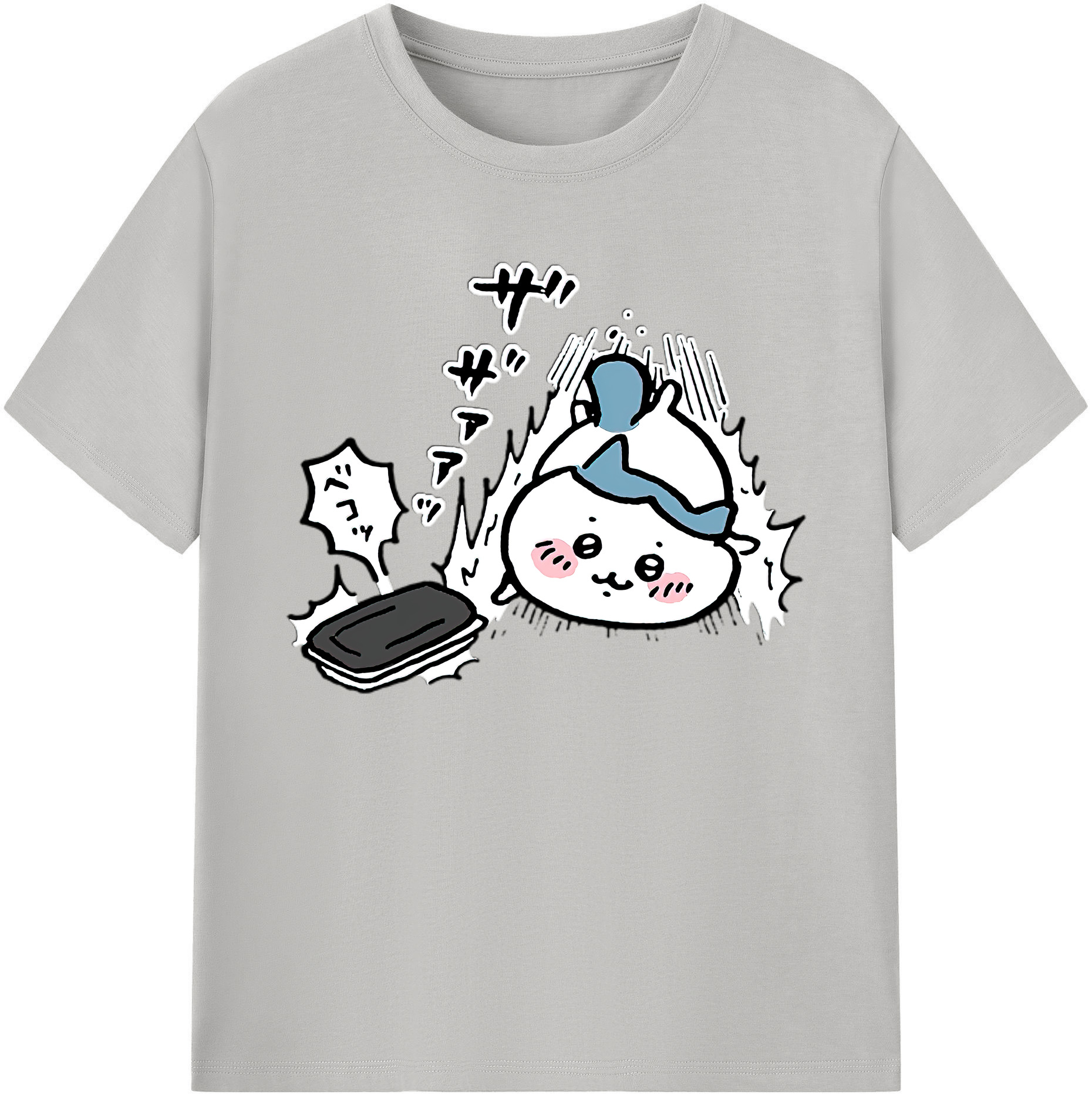 （画像用） ちいかわ ハチワレ Chii-kawa hachiware 綿100％ メンズ半袖Tシャツ｜肌触りやわらか＆通気性