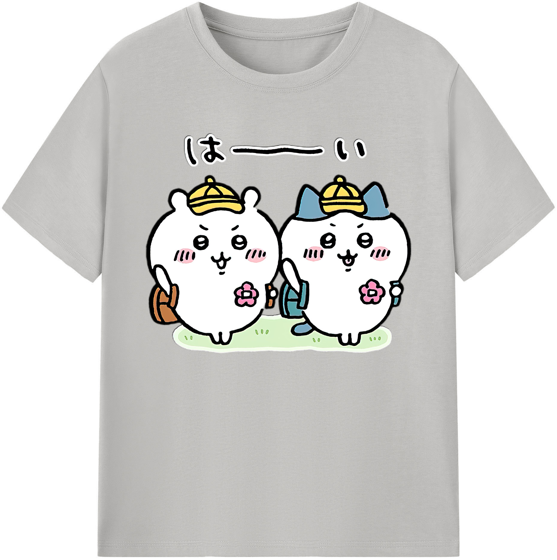 （画像用） ちいかわ ハチワレ Chii-kawa hachiware 綿100％ メンズ半袖Tシャツ｜肌触りやわらか＆通気性