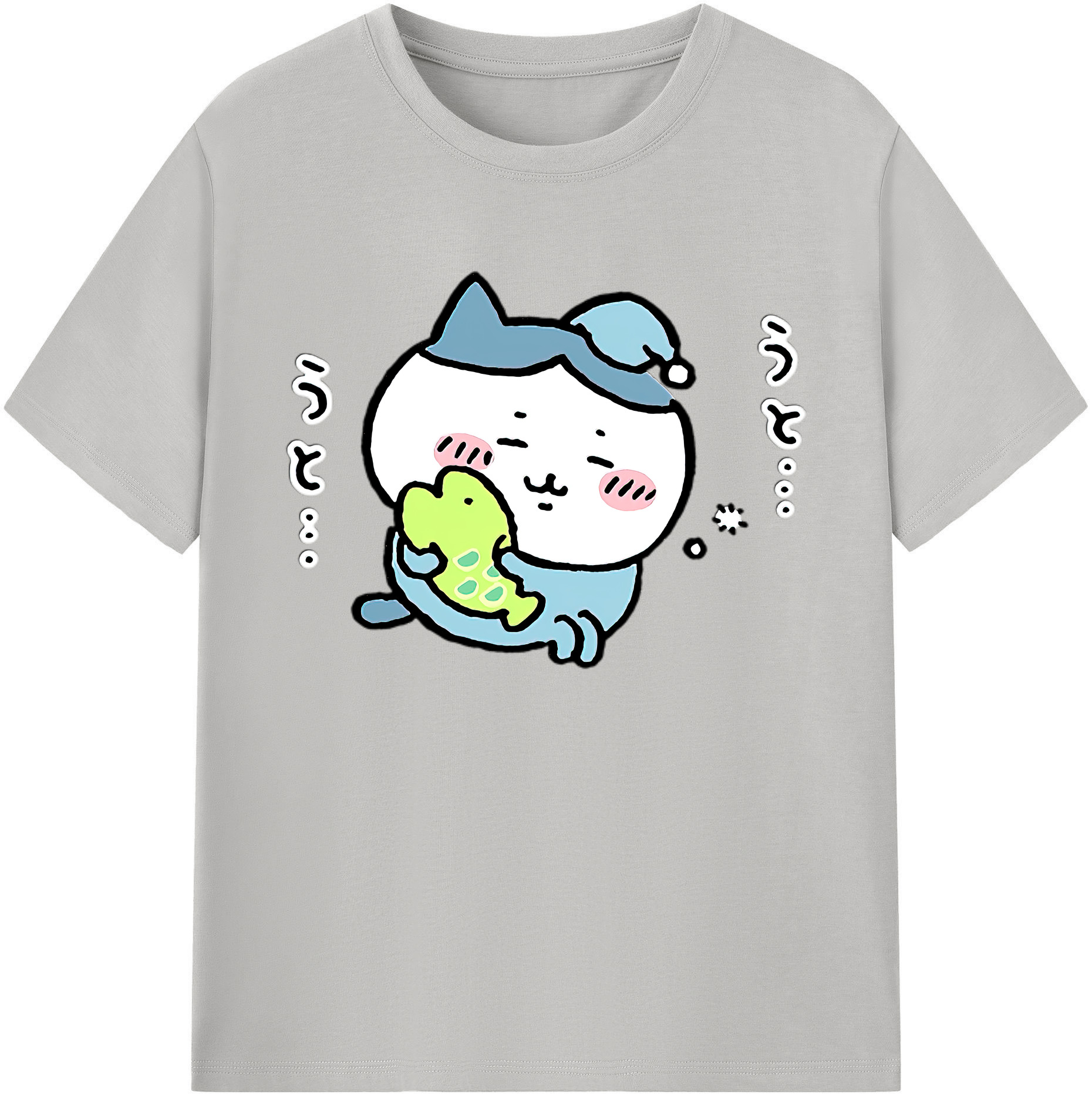 （画像用） ちいかわ ハチワレ Chii-kawa hachiware 綿100％ メンズ半袖Tシャツ｜肌触りやわらか＆通気性