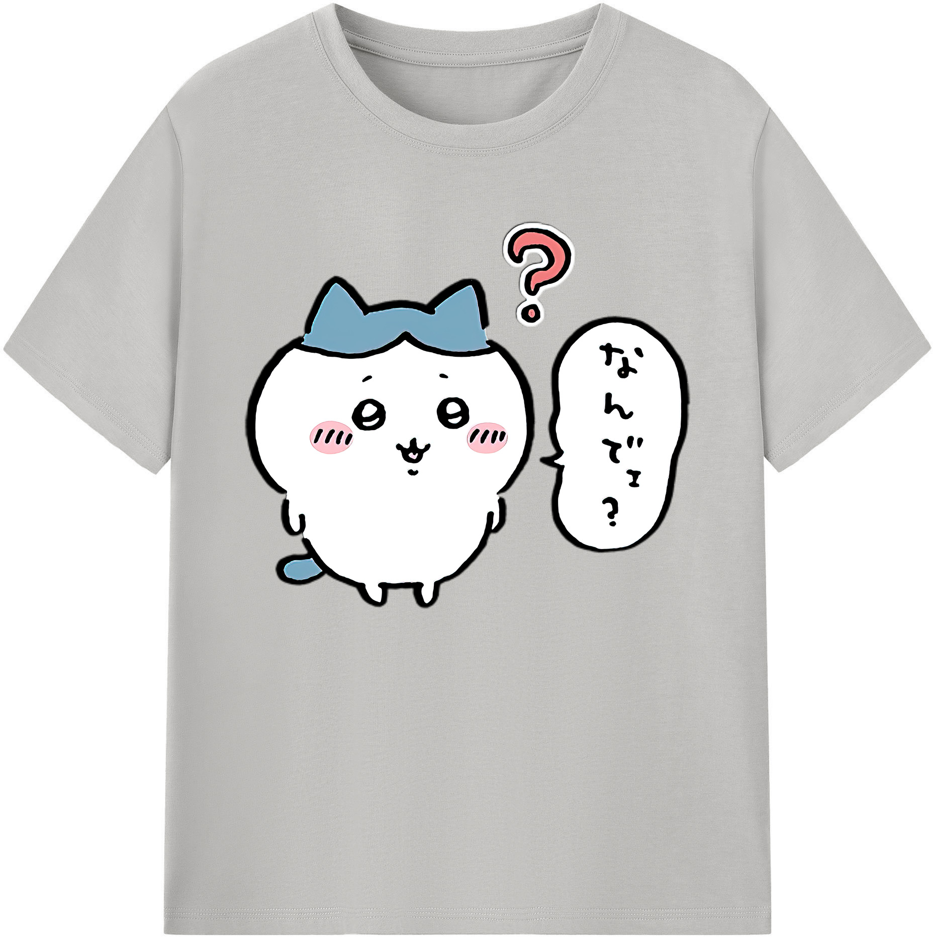 （画像用） ちいかわ ハチワレ Chii-kawa hachiware 綿100％ メンズ半袖Tシャツ｜肌触りやわらか＆通気性