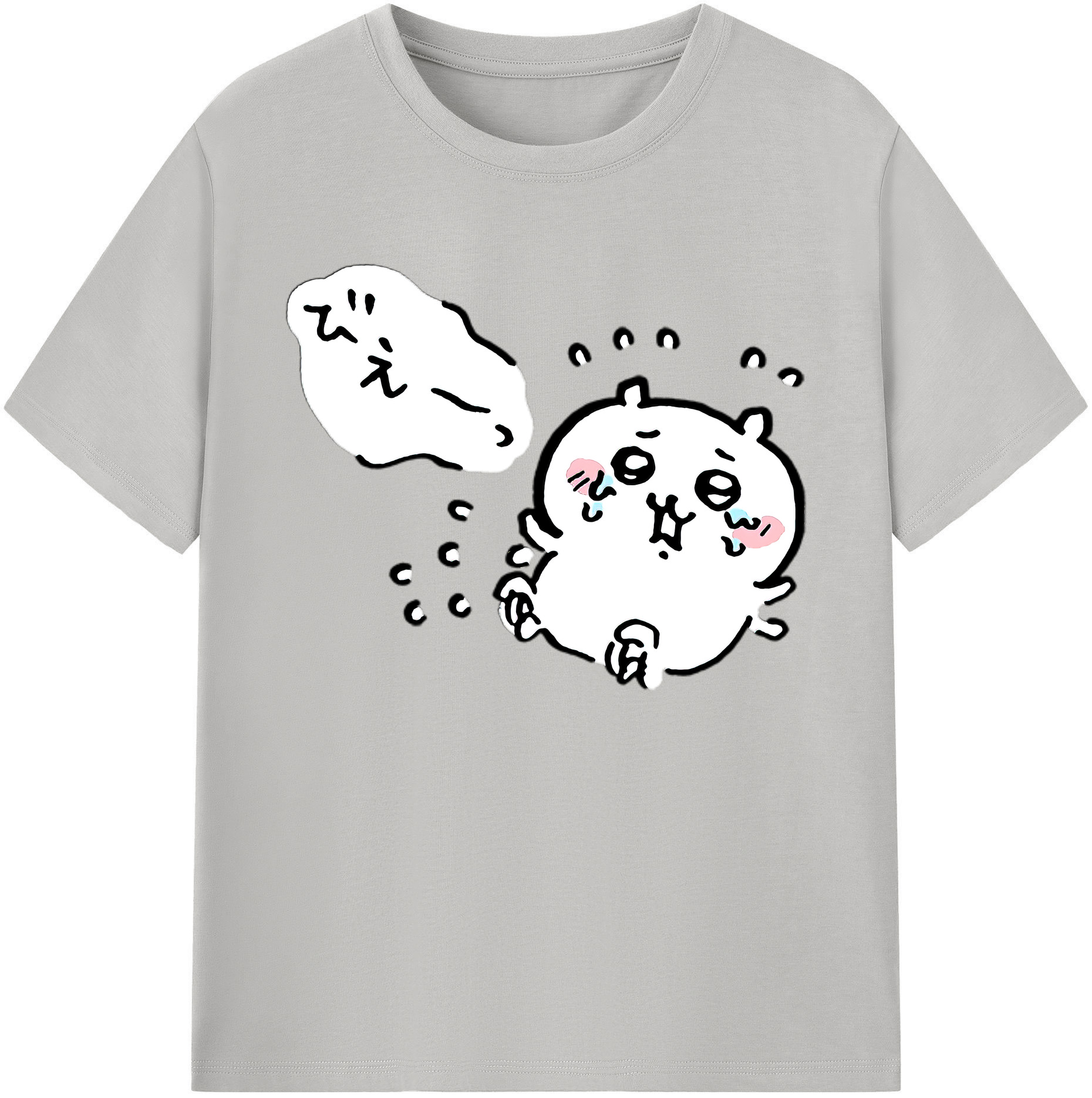 （画像用） ちいかわ ちいかわ Chii-kawa chiikawa 綿100％ メンズ半袖Tシャツ｜肌触りやわらか＆通気性