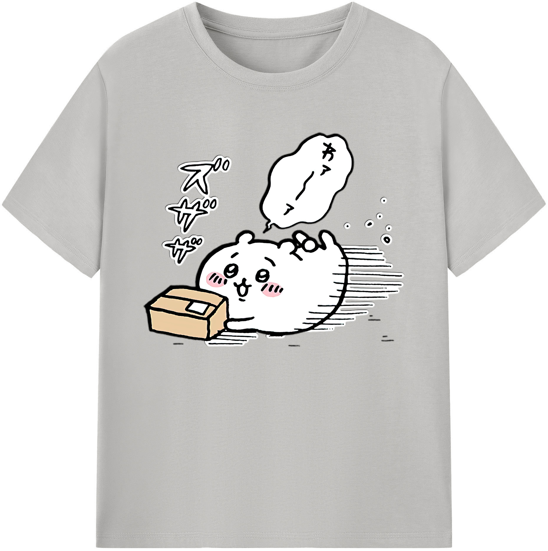 （画像用） ちいかわ ちいかわ Chii-kawa chiikawa 綿100％ メンズ半袖Tシャツ｜肌触りやわらか＆通気性