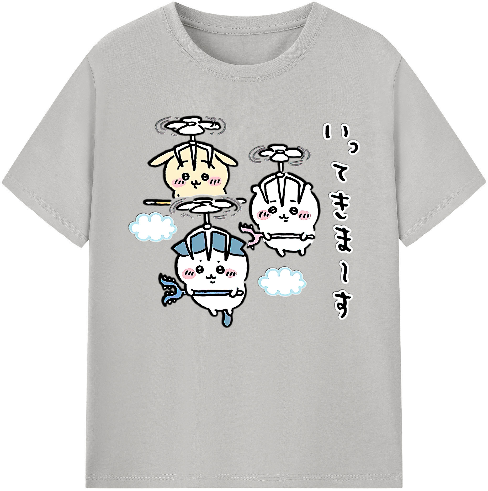 （画像用） ちいかわ ちいかわ Chii-kawa chiikawa 綿100％ メンズ半袖Tシャツ｜肌触りやわらか＆通気性