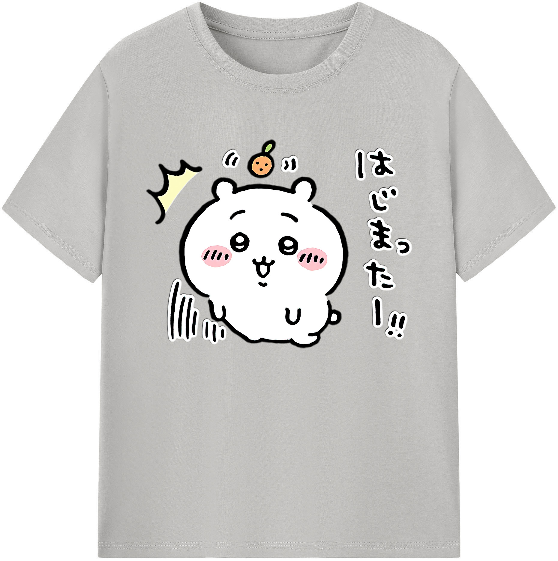 （画像用） ちいかわ ちいかわ Chii-kawa chiikawa 綿100％ メンズ半袖Tシャツ｜肌触りやわらか＆通気性