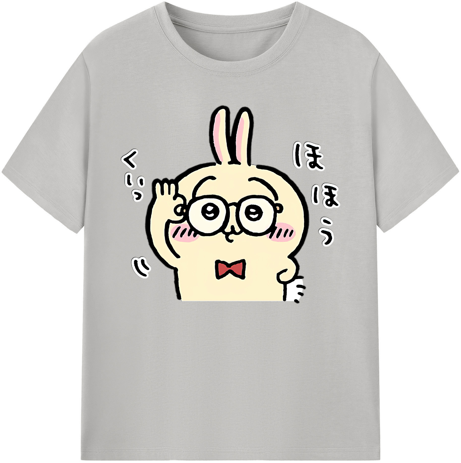 （画像用） ちいかわ うさぎ Chii-kawa usagi 綿100％ メンズ半袖Tシャツ｜肌触りやわらか＆通気性