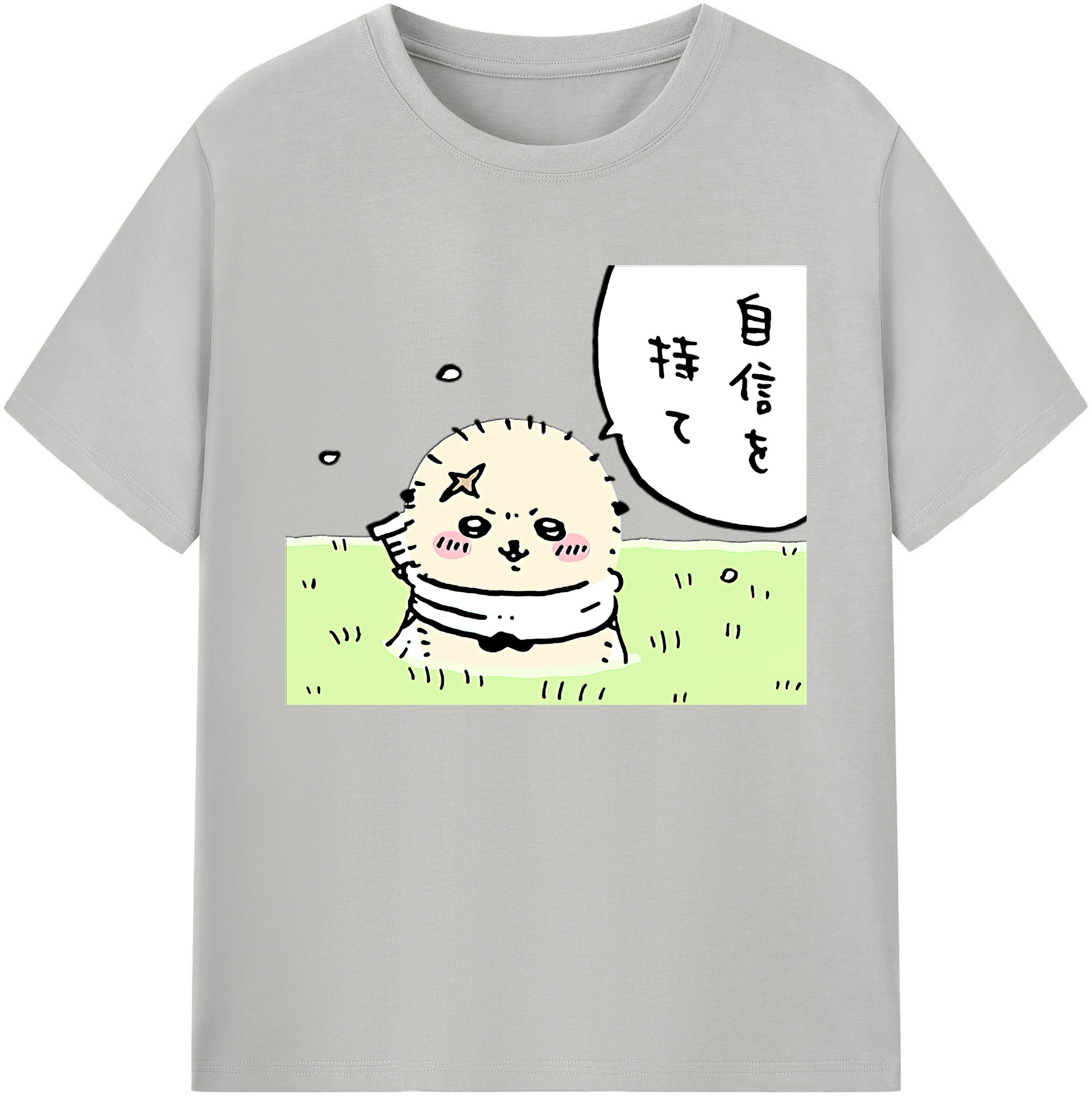 （画像用） ちいかわ ラッコ Chii-kawa Sea otter 綿100％ メンズ半袖Tシャツ｜肌触りやわらか＆通気性