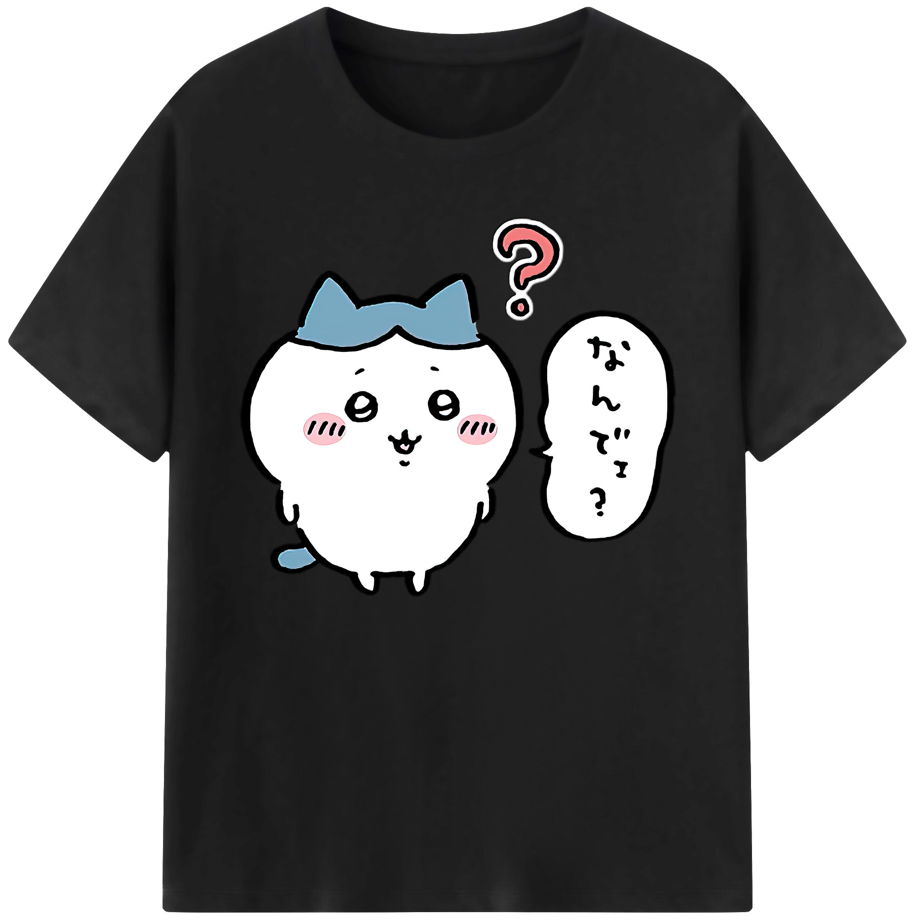 （画像用） ちいかわ ハチワレ Chii-kawa hachiware 綿100％ メンズ半袖Tシャツ｜肌触りやわらか＆通気性