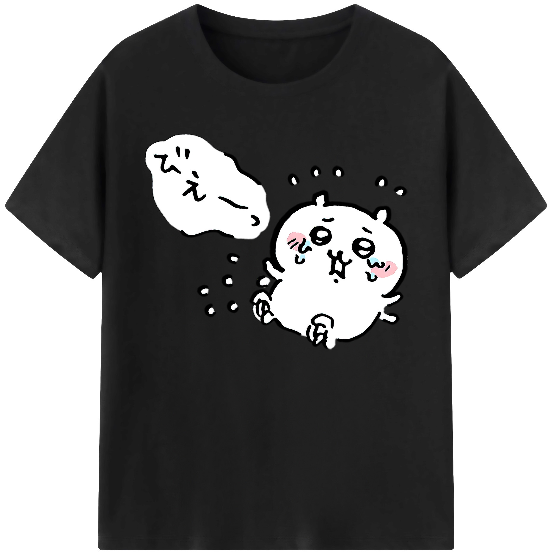 （画像用） ちいかわ ちいかわ Chii-kawa chiikawa 綿100％ メンズ半袖Tシャツ｜肌触りやわらか＆通気性