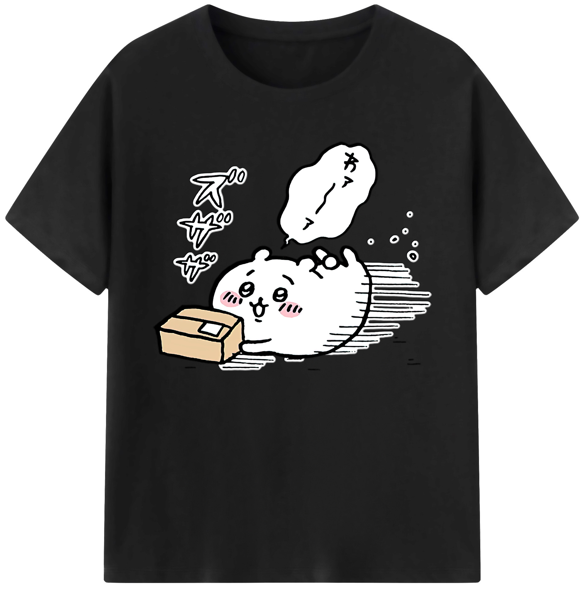 （画像用） ちいかわ ちいかわ Chii-kawa chiikawa 綿100％ メンズ半袖Tシャツ｜肌触りやわらか＆通気性