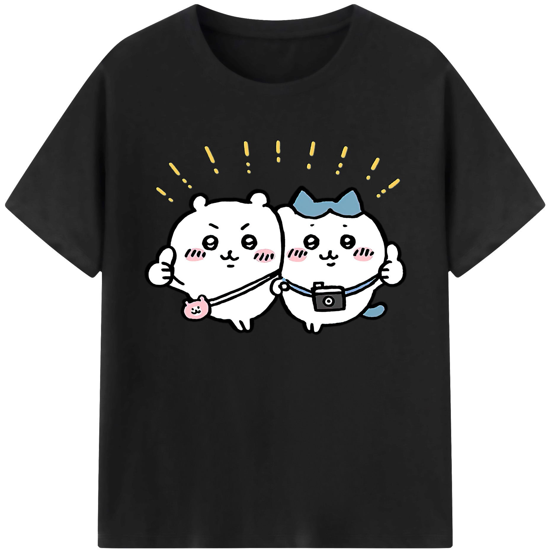 （画像用） ちいかわ ちいかわ Chii-kawa chiikawa 綿100％ メンズ半袖Tシャツ｜肌触りやわらか＆通気性