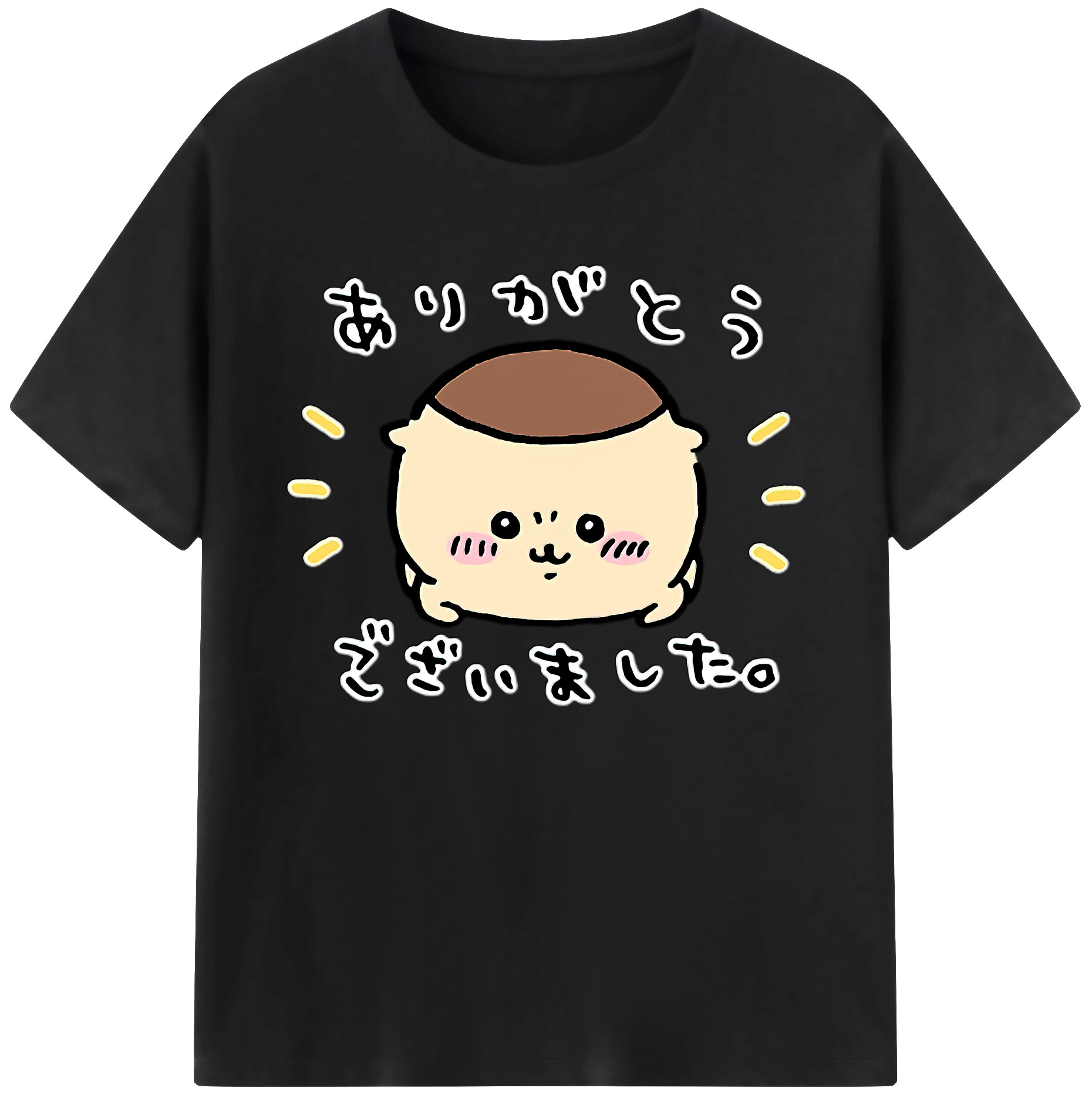 （画像用） ちいかわ くりまんじゅう Chii-kawa kuri manjū 綿100％ メンズ半袖Tシャツ｜肌触りやわらか＆通気性