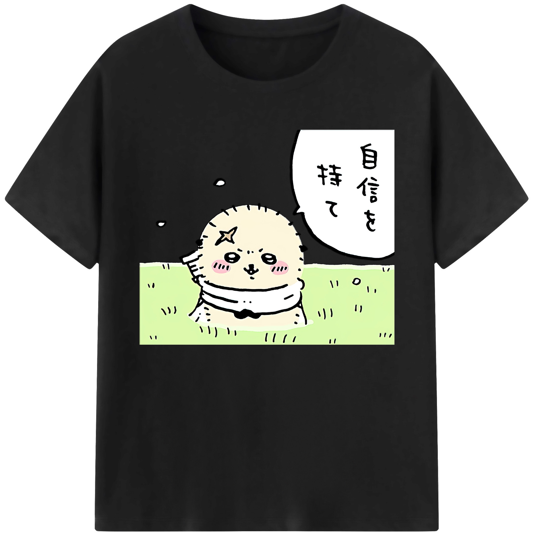 （画像用） ちいかわ ラッコ Chii-kawa Sea otter 綿100％ メンズ半袖Tシャツ｜肌触りやわらか＆通気性