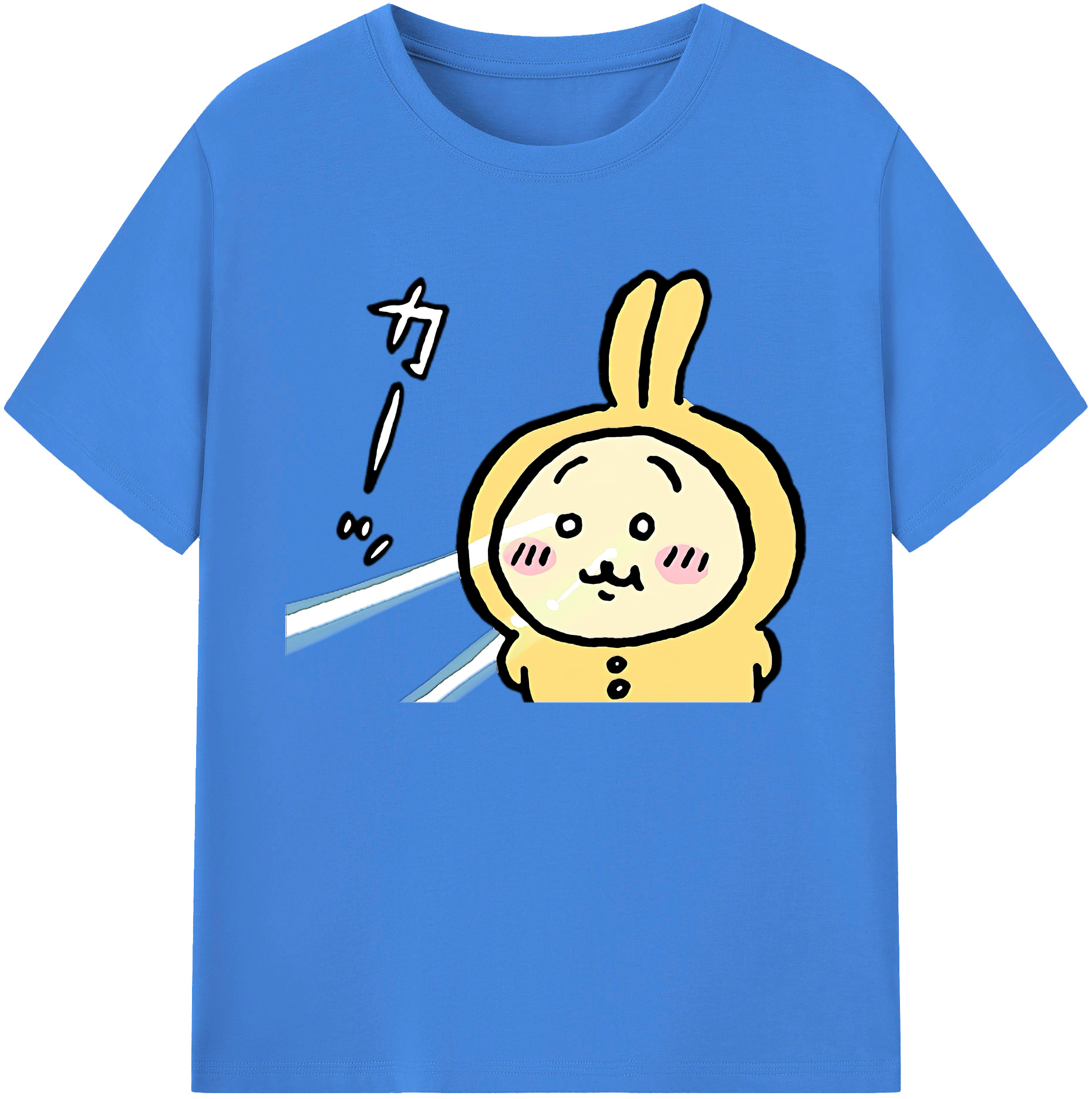 （画像用） ちいかわ うさぎ Chii-kawa usagi 綿100％ メンズ半袖Tシャツ｜肌触りやわらか＆通気性