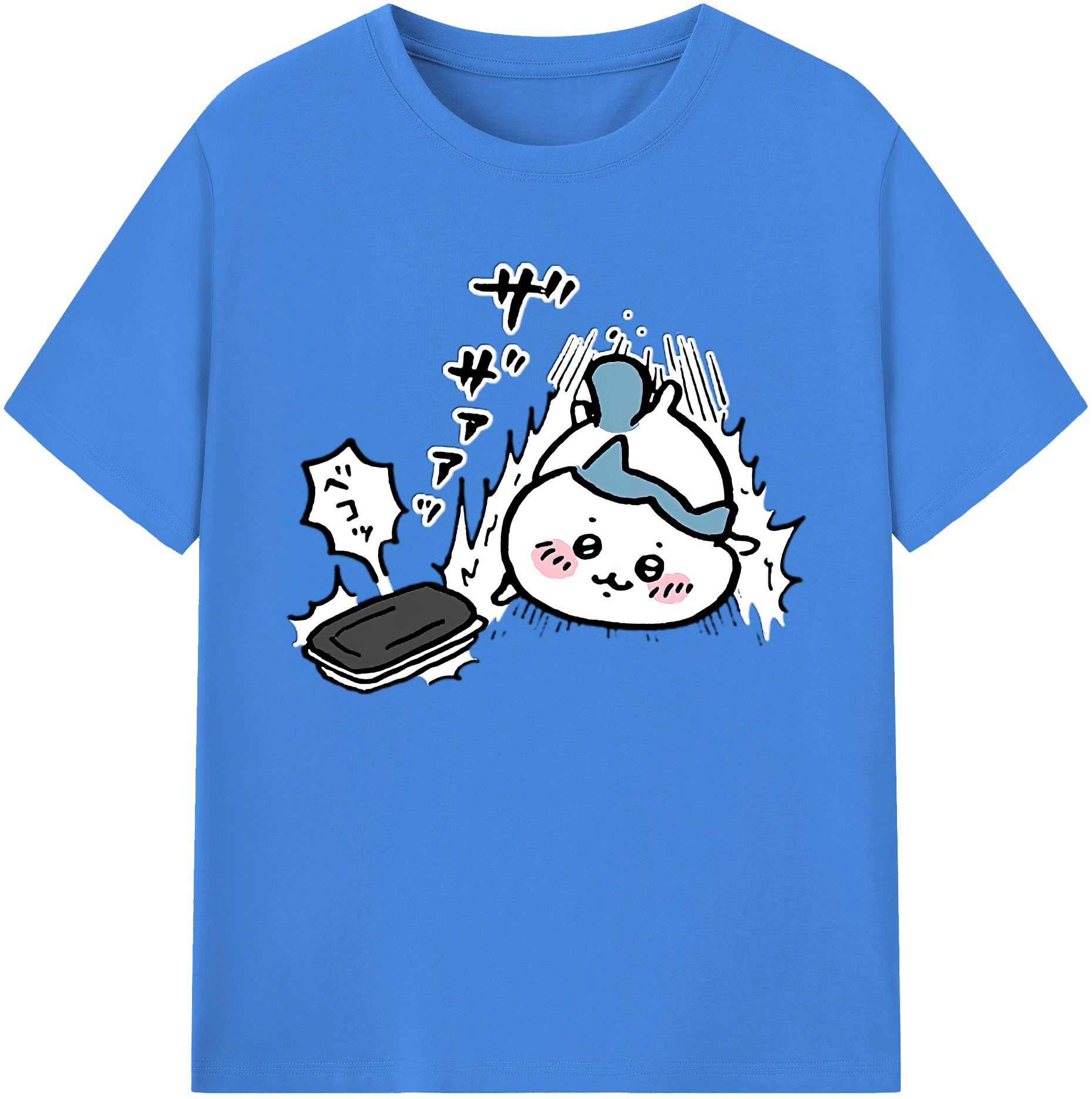 （画像用） ちいかわ ハチワレ Chii-kawa hachiware 綿100％ メンズ半袖Tシャツ｜肌触りやわらか＆通気性
