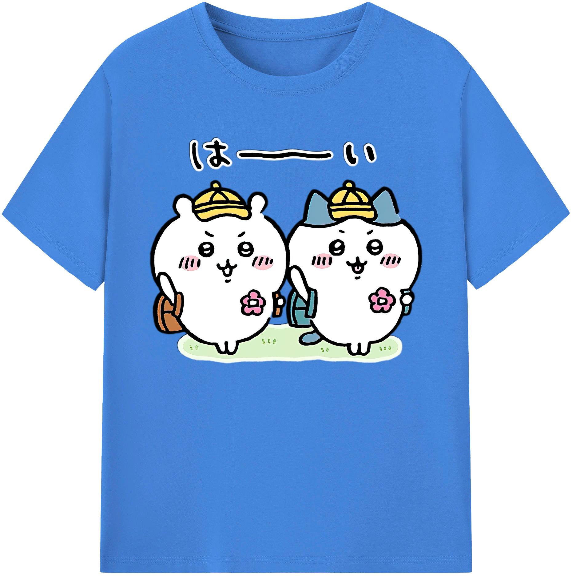 （画像用） ちいかわ ハチワレ Chii-kawa hachiware 綿100％ メンズ半袖Tシャツ｜肌触りやわらか＆通気性