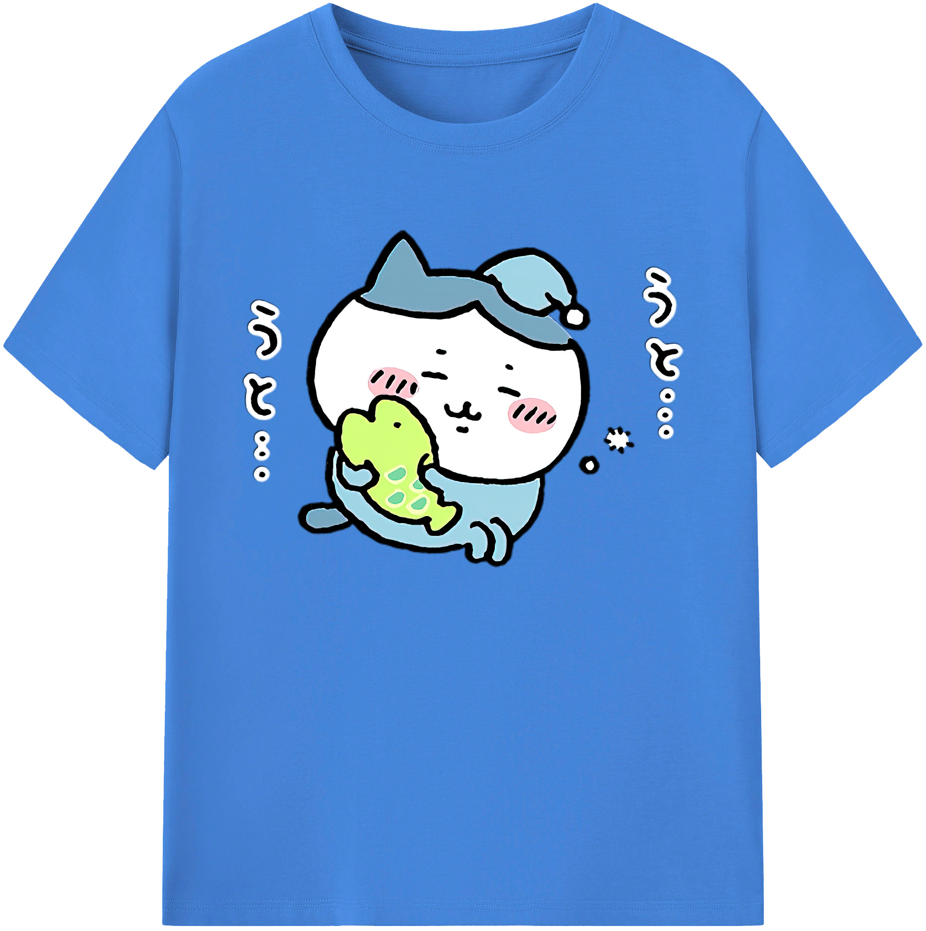 （画像用） ちいかわ ハチワレ Chii-kawa hachiware 綿100％ メンズ半袖Tシャツ｜肌触りやわらか＆通気性