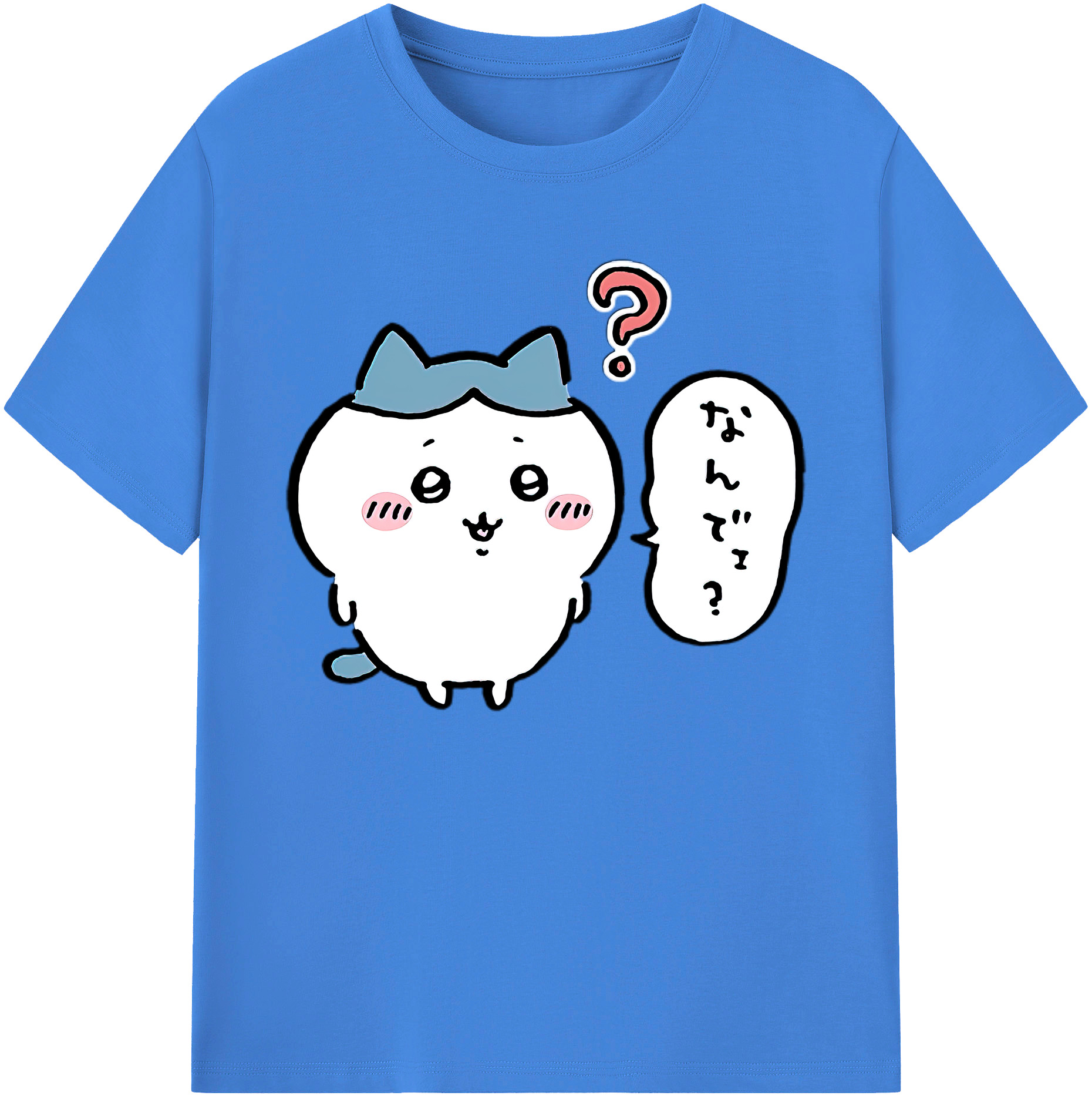（画像用） ちいかわ ハチワレ Chii-kawa hachiware 綿100％ メンズ半袖Tシャツ｜肌触りやわらか＆通気性