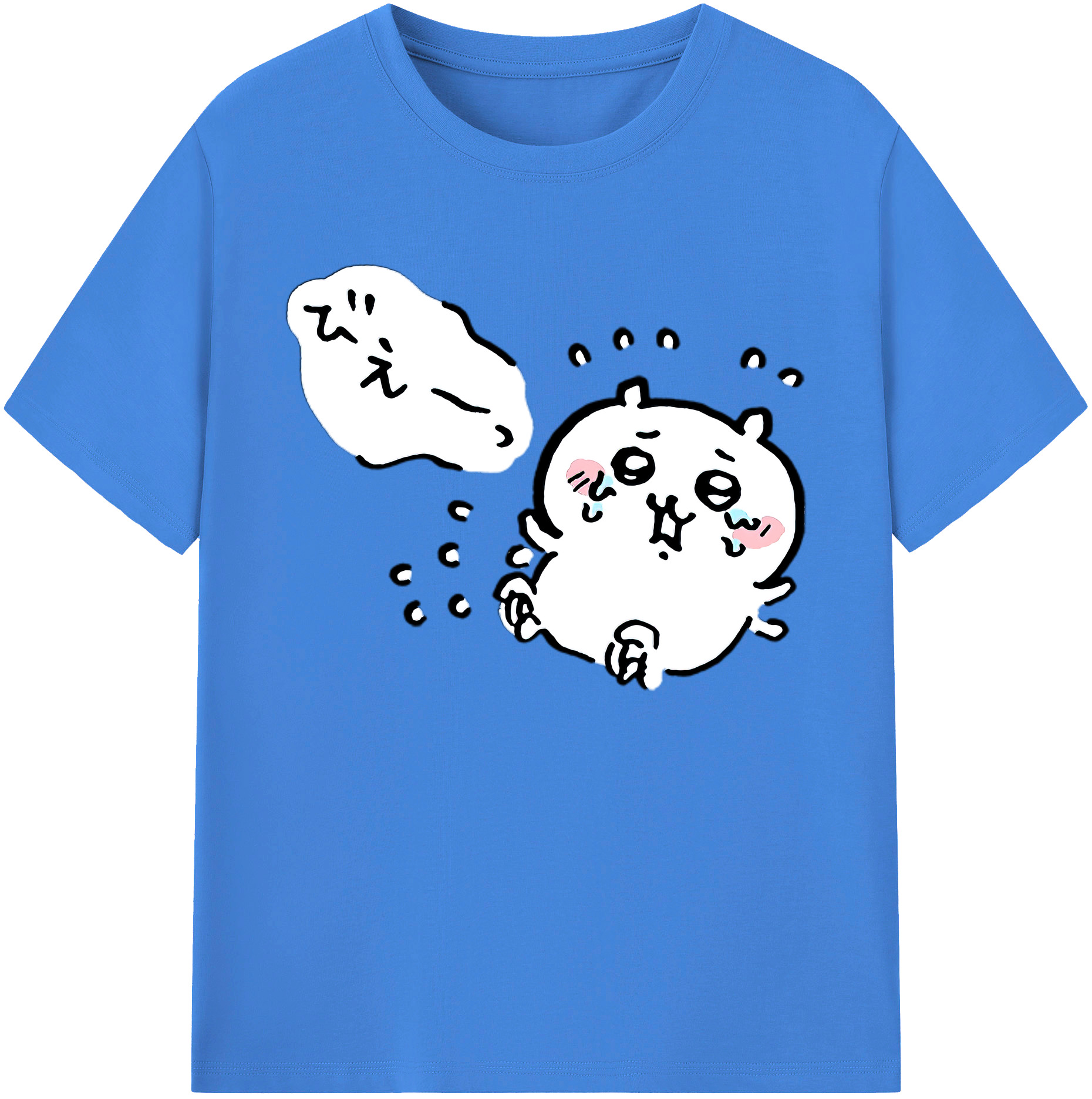 （画像用） ちいかわ ちいかわ Chii-kawa chiikawa 綿100％ メンズ半袖Tシャツ｜肌触りやわらか＆通気性