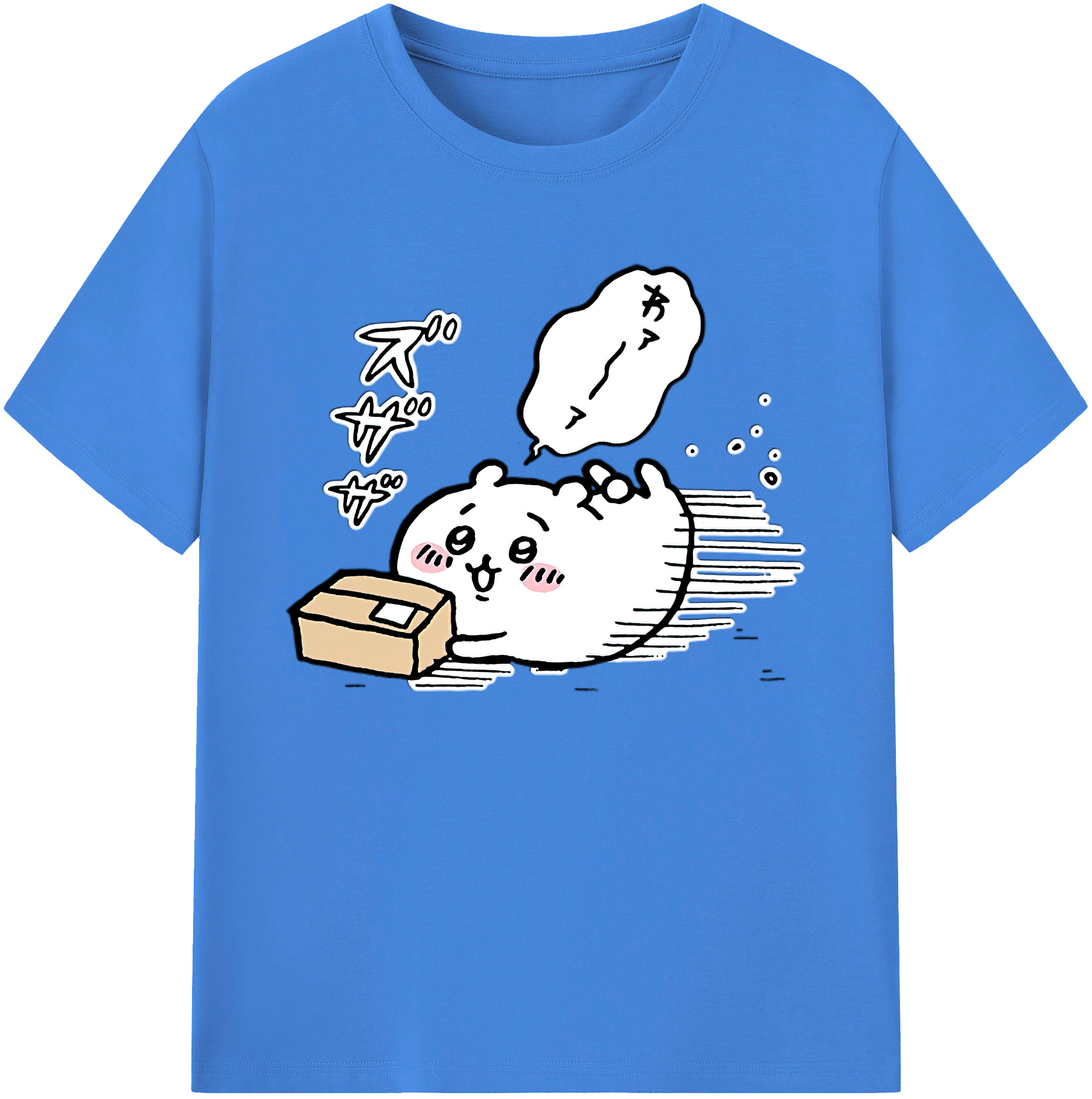 （画像用） ちいかわ ちいかわ Chii-kawa chiikawa 綿100％ メンズ半袖Tシャツ｜肌触りやわらか＆通気性