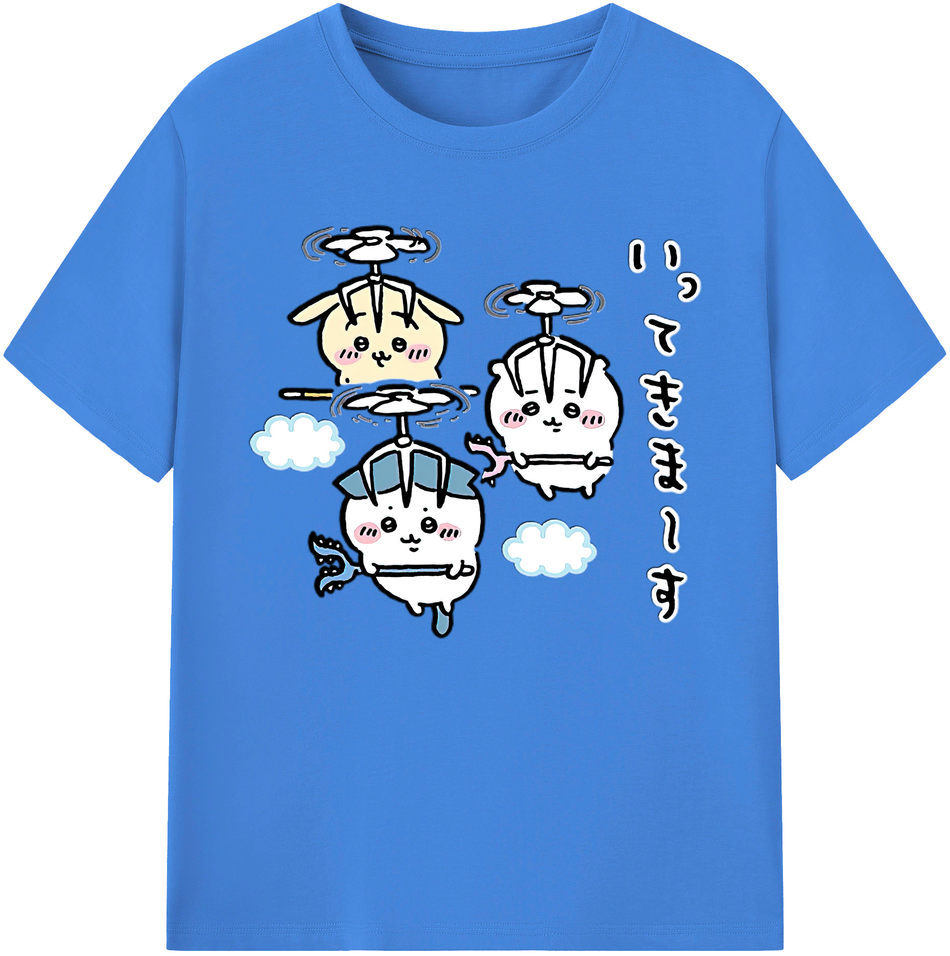 （画像用） ちいかわ ちいかわ Chii-kawa chiikawa 綿100％ メンズ半袖Tシャツ｜肌触りやわらか＆通気性