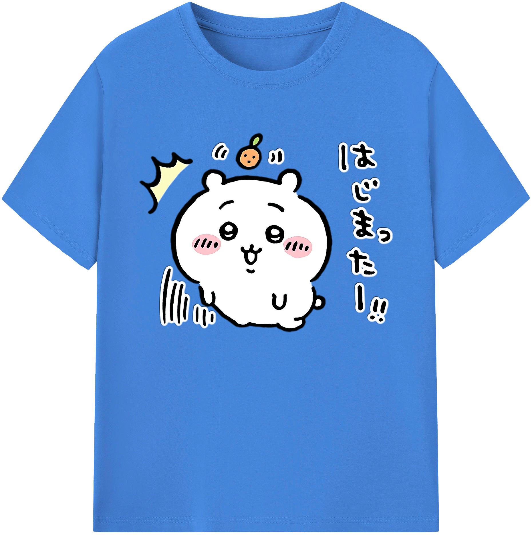 （画像用） ちいかわ ちいかわ Chii-kawa chiikawa 綿100％ メンズ半袖Tシャツ｜肌触りやわらか＆通気性